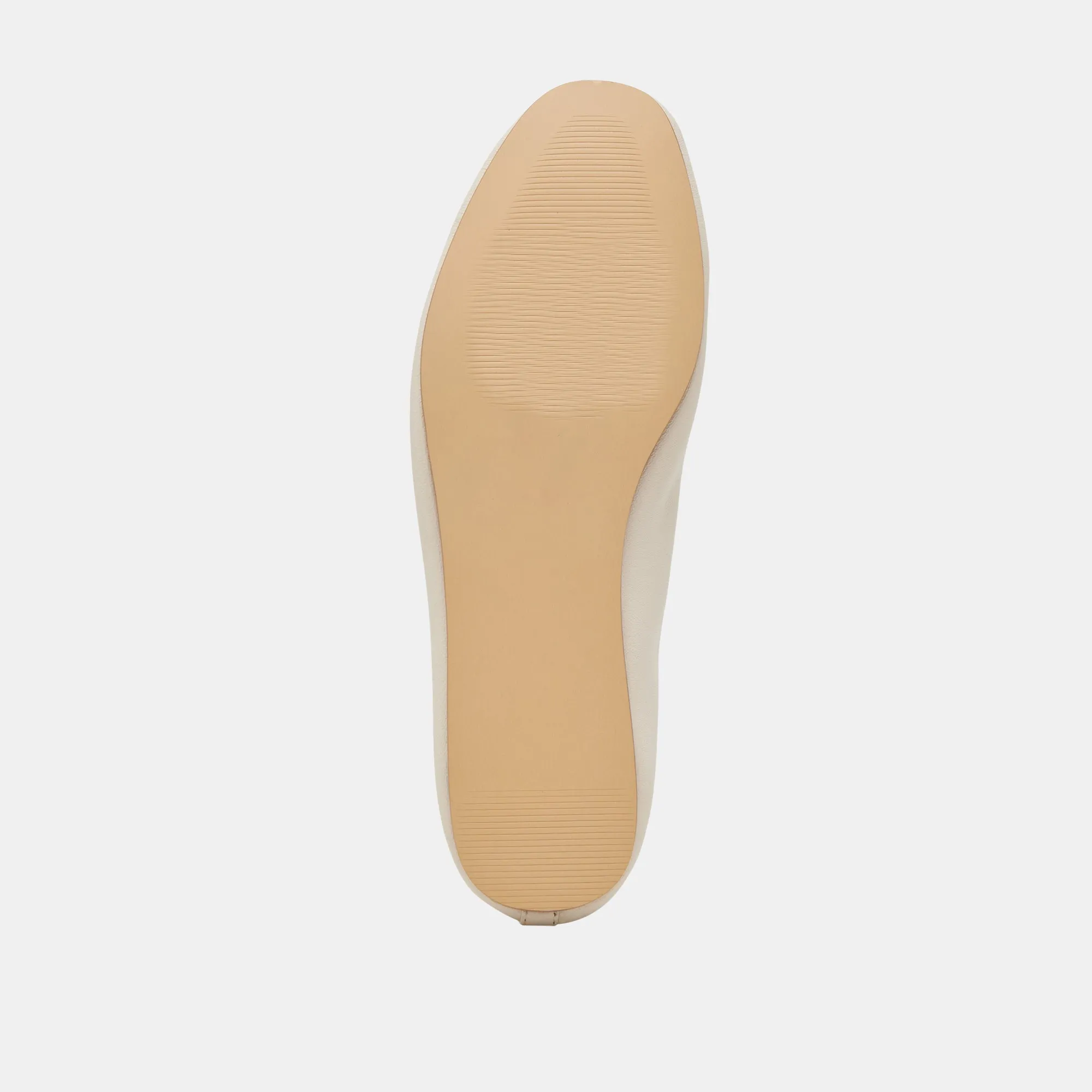 BRAIDY BALLETFLATS IN ELFENBEINFARBENEM LEDER
