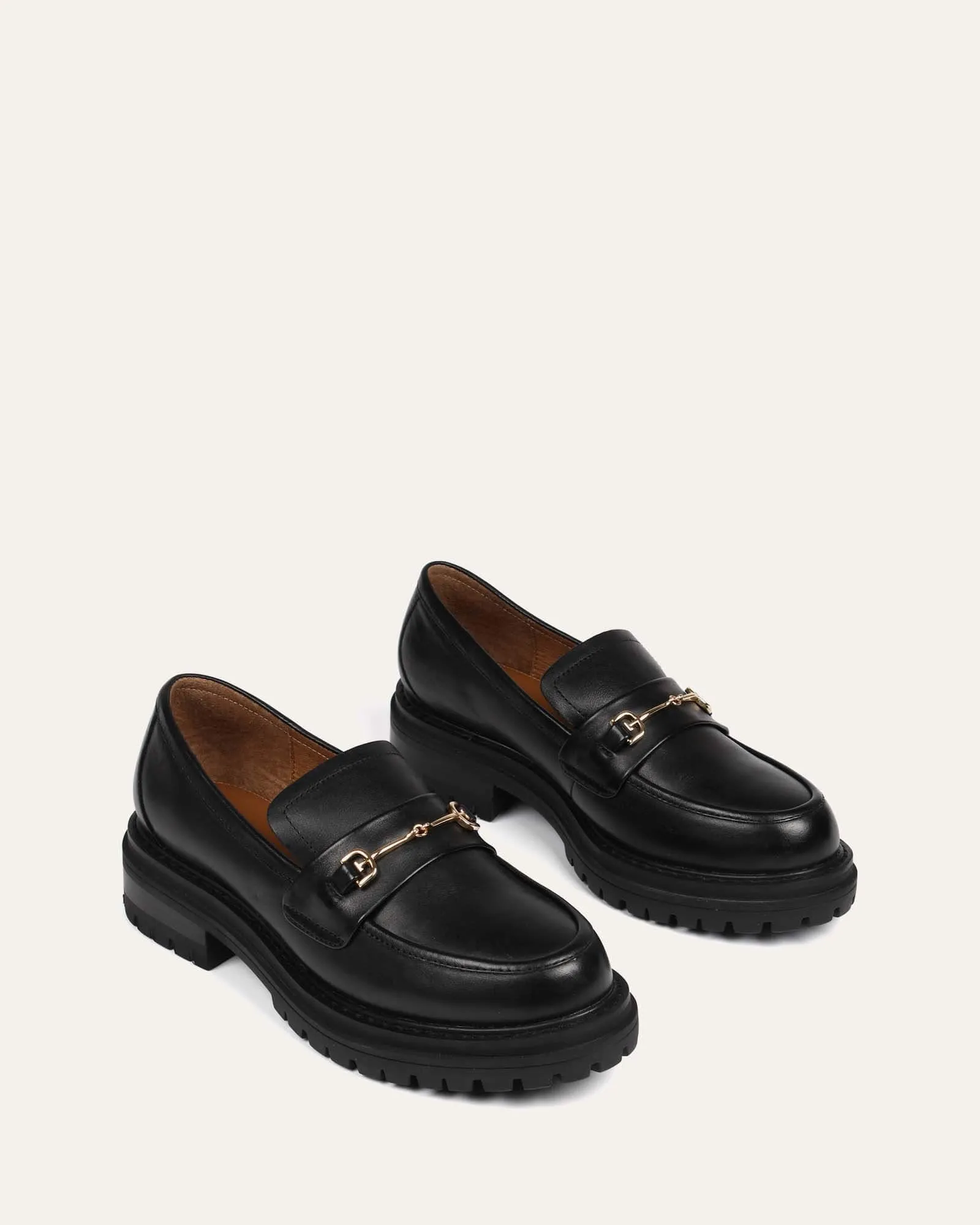 BRIXTON LOAFERS SCHWARZES LEDER