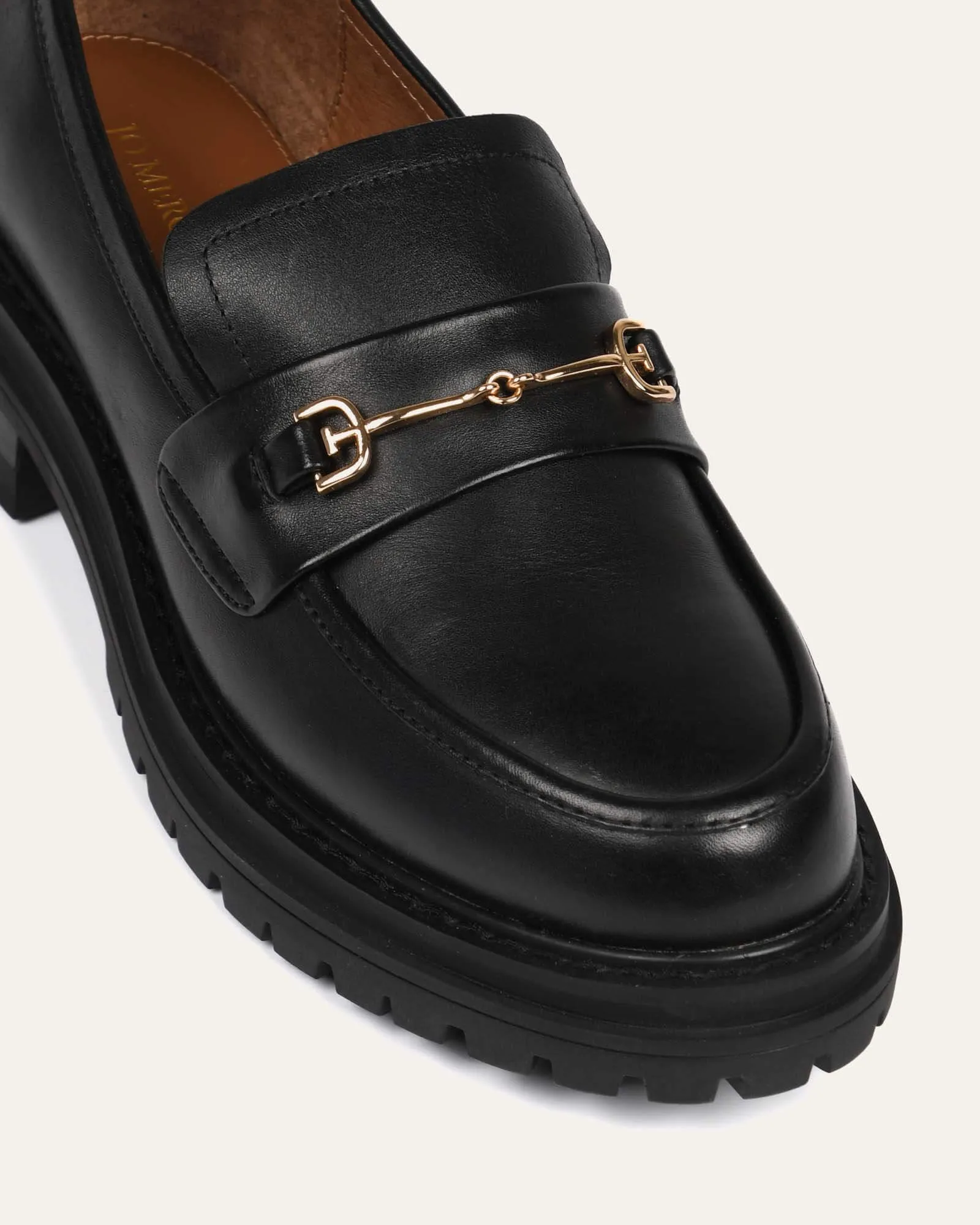 BRIXTON LOAFERS SCHWARZES LEDER
