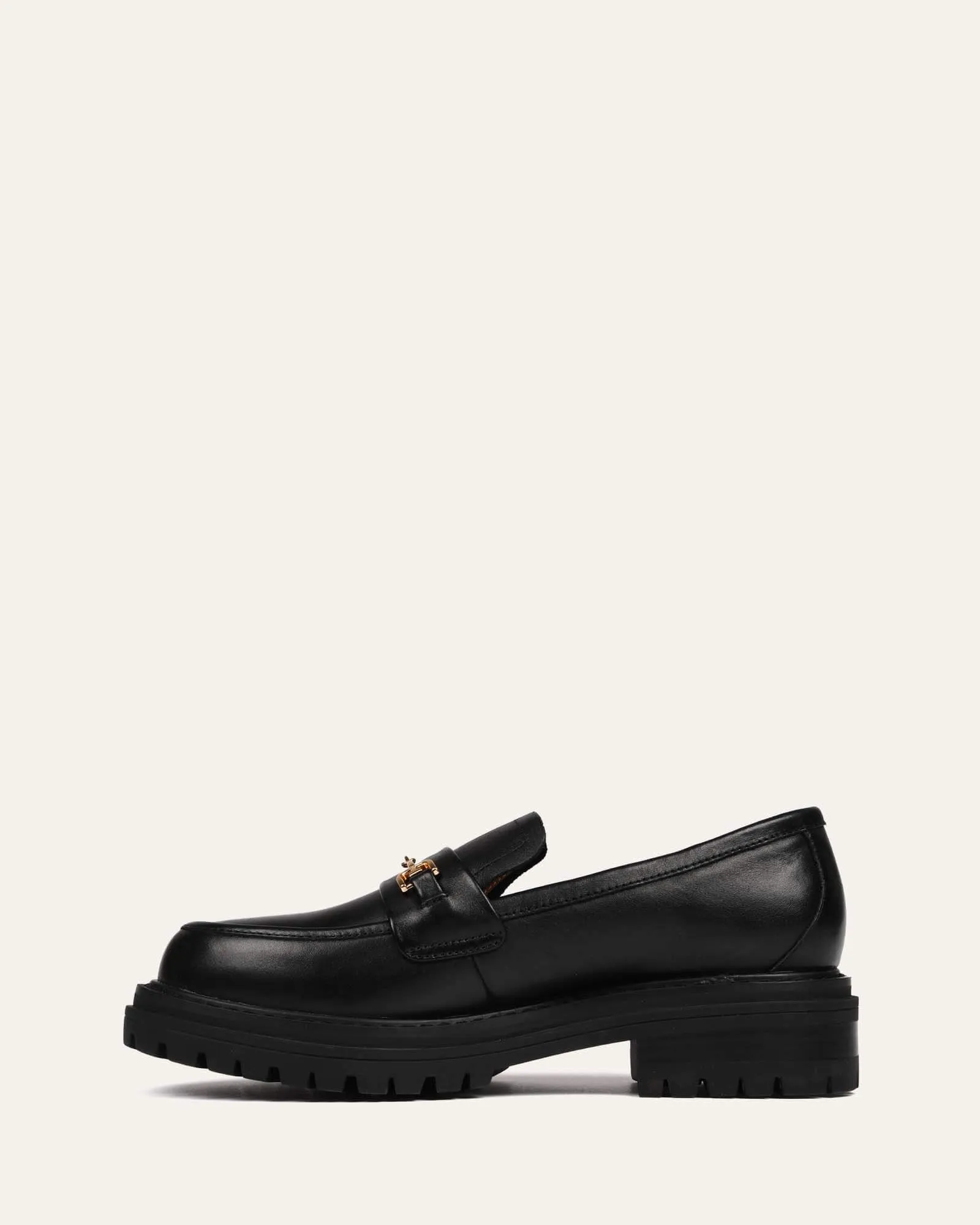BRIXTON LOAFERS SCHWARZES LEDER
