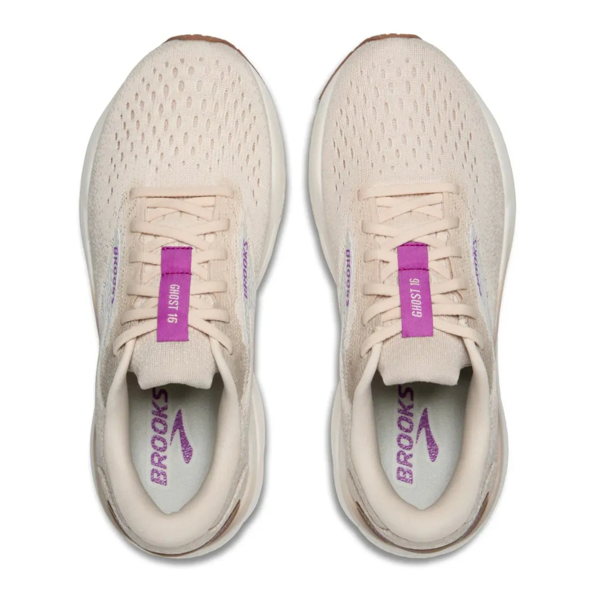 Brooks Women's Ghost 16 Mandel Pfirsich/Kokosnuss/Lila