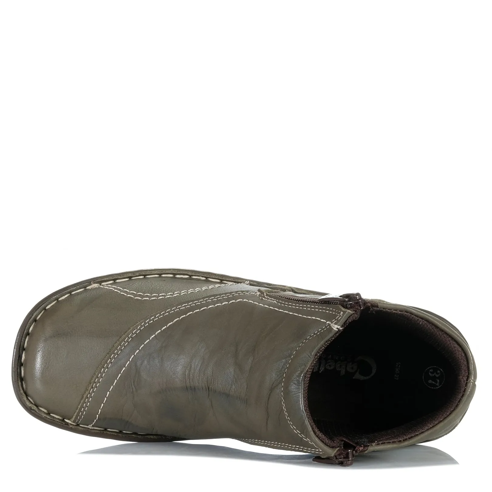 Cabello 5250-27 Khaki Knitterige Schuhe_Cabello