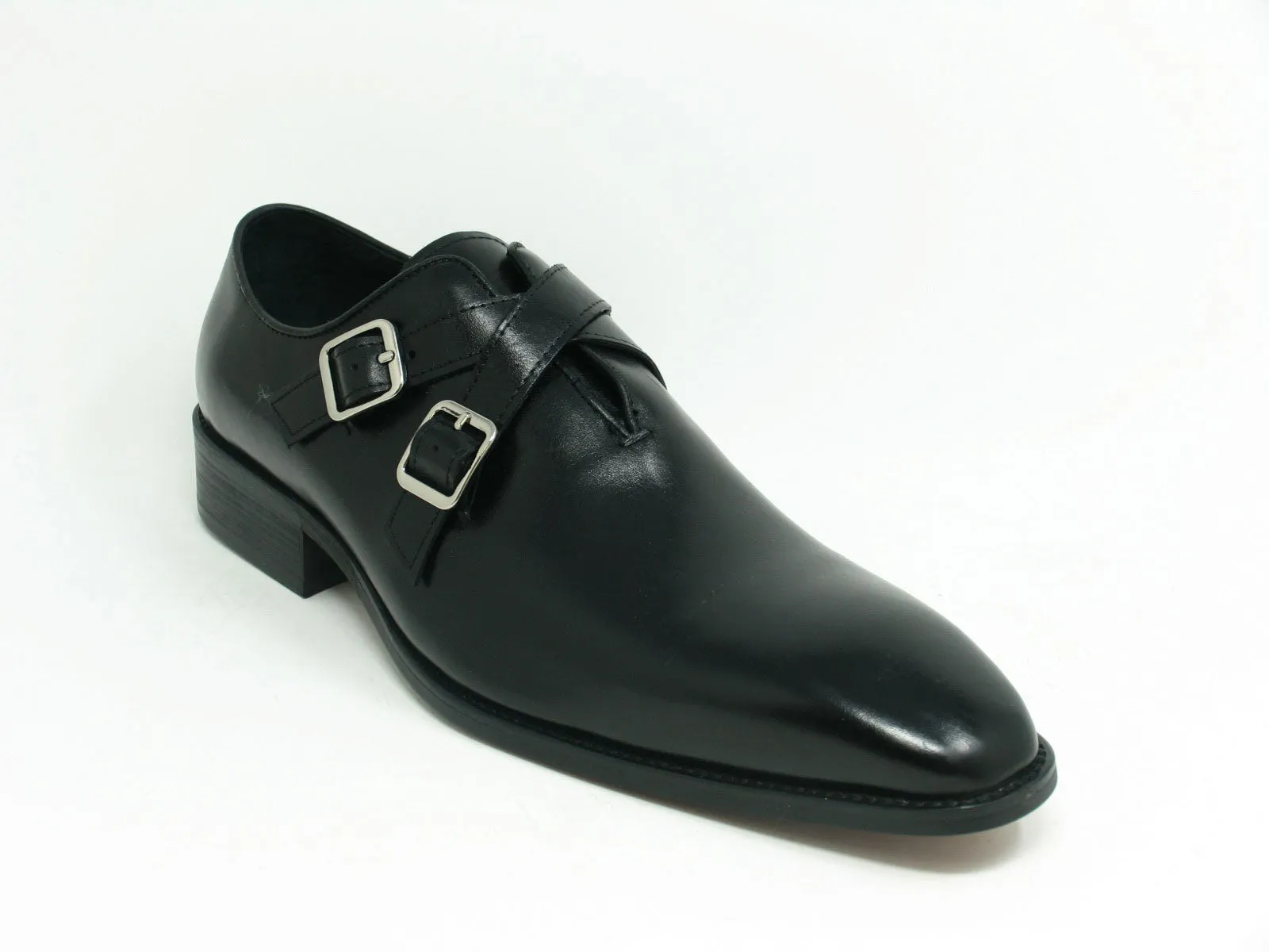 Kalbsleder-Cross-Strap-Loafer Schwarz