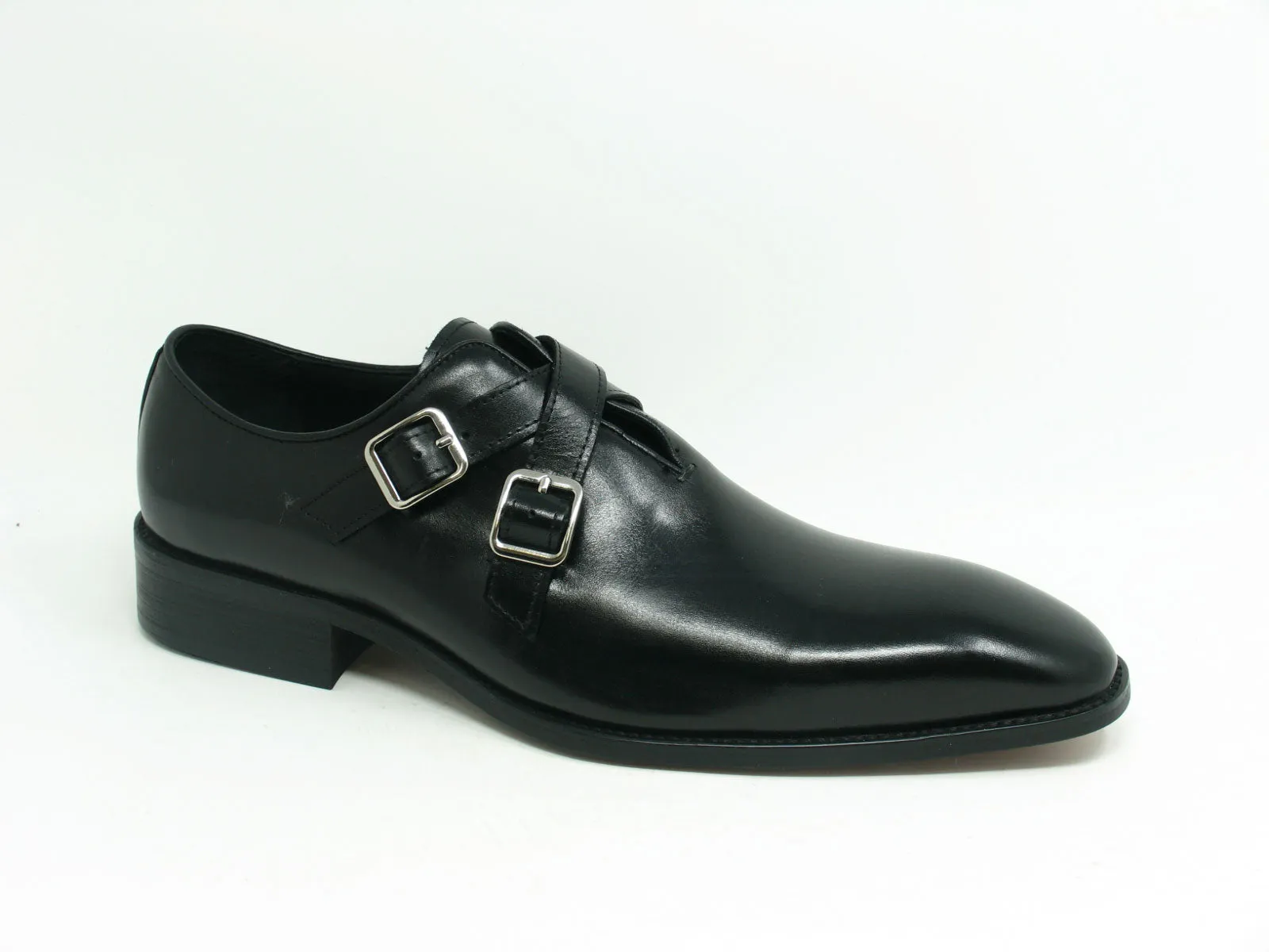 Kalbsleder-Cross-Strap-Loafer Schwarz