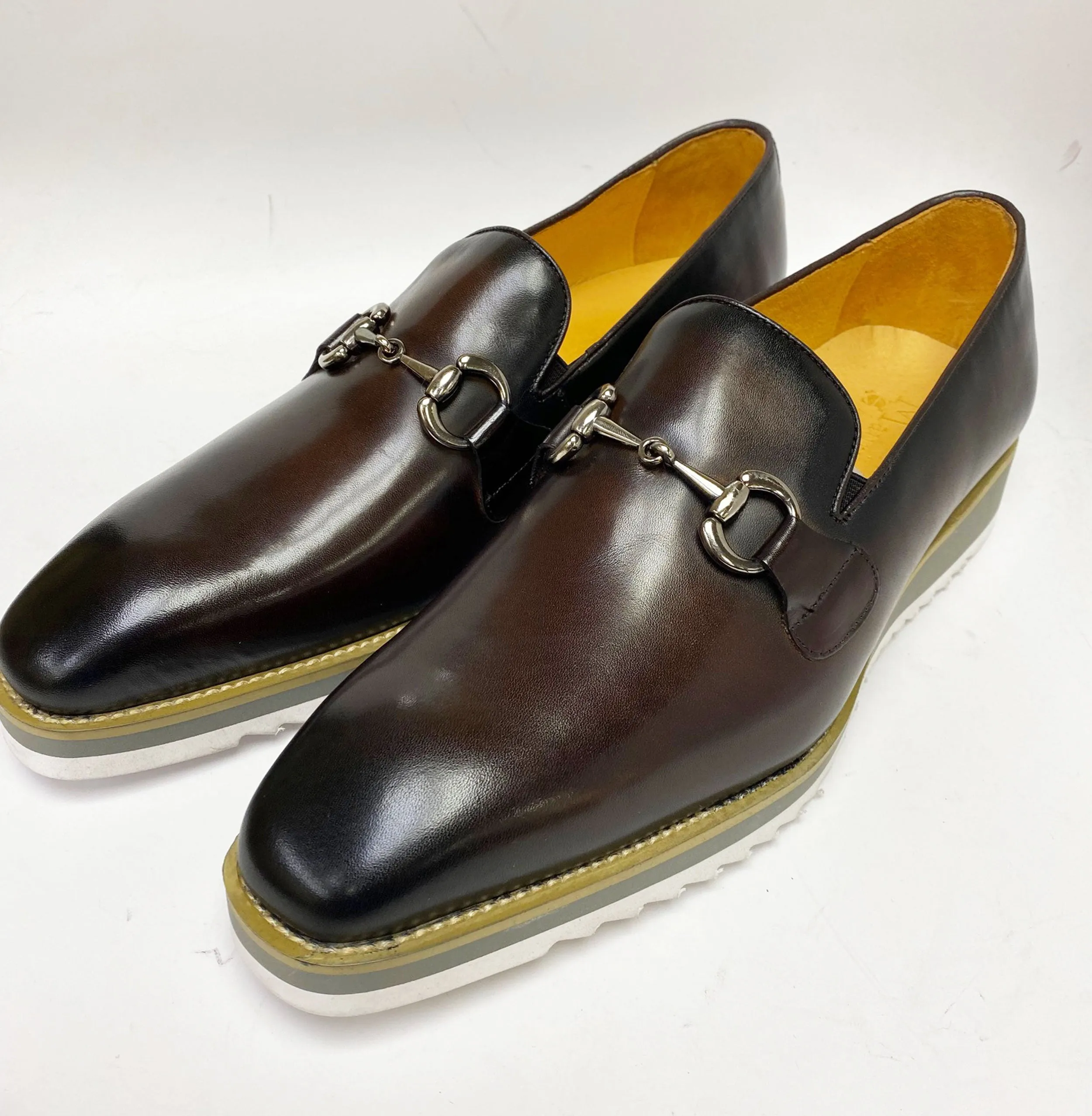 Kalbleder Slip-On Horsebit Loafer Kastanie