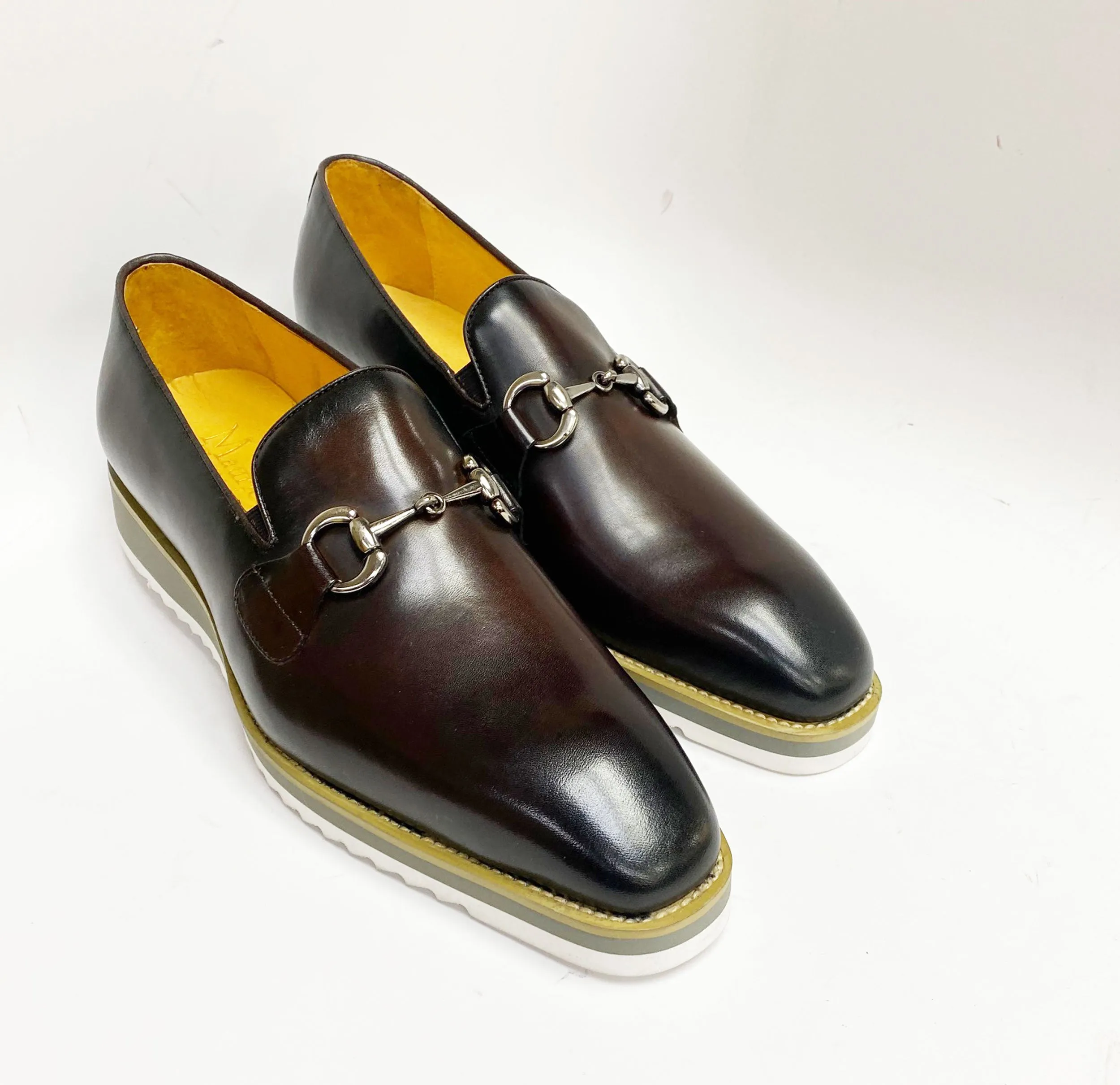 Kalbleder Slip-On Horsebit Loafer Kastanie