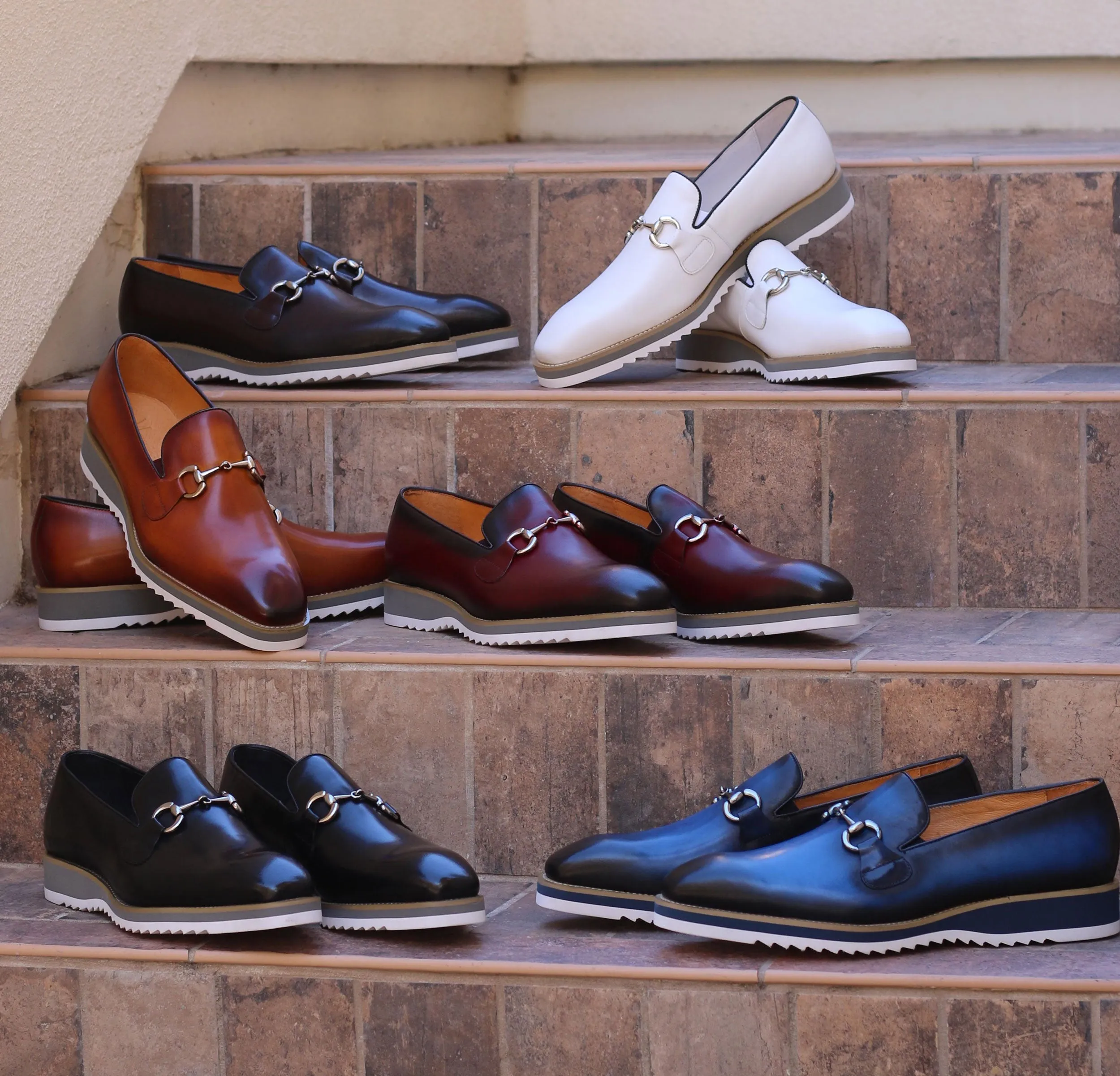 Kalbleder Slip-On Horsebit Loafer Kastanie