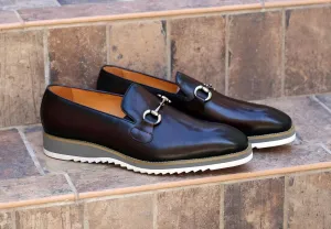 Kalbleder Slip-On Horsebit Loafer Kastanie
