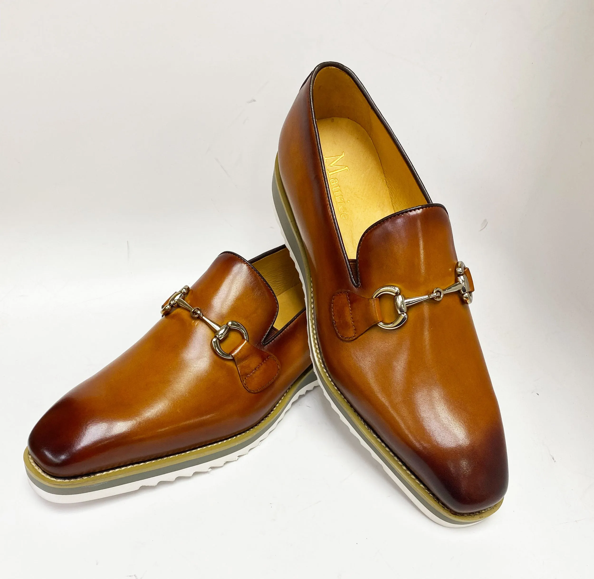 Kalbleder Slip-On Horsebit Loafer Cognac