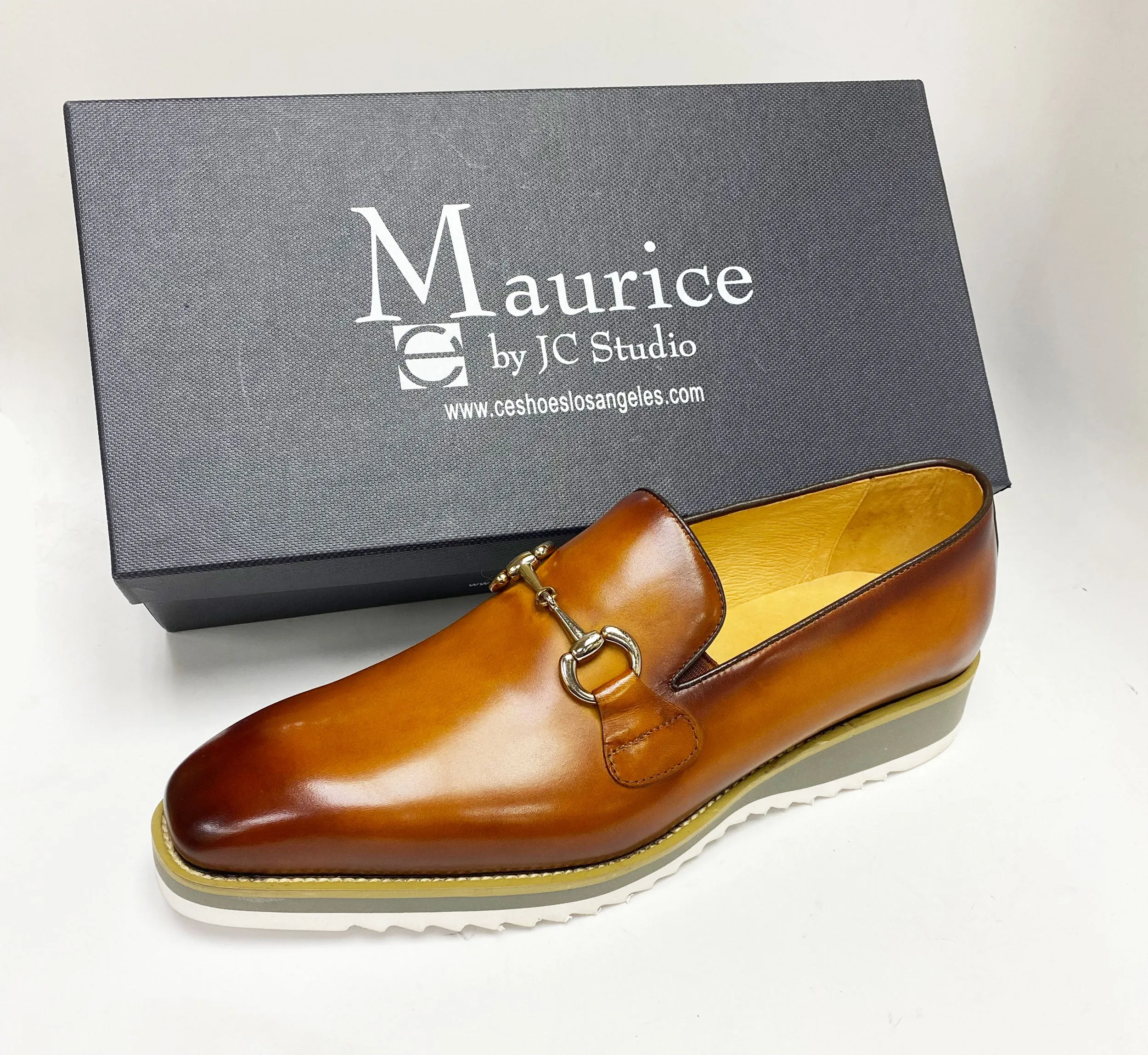 Kalbleder Slip-On Horsebit Loafer Cognac