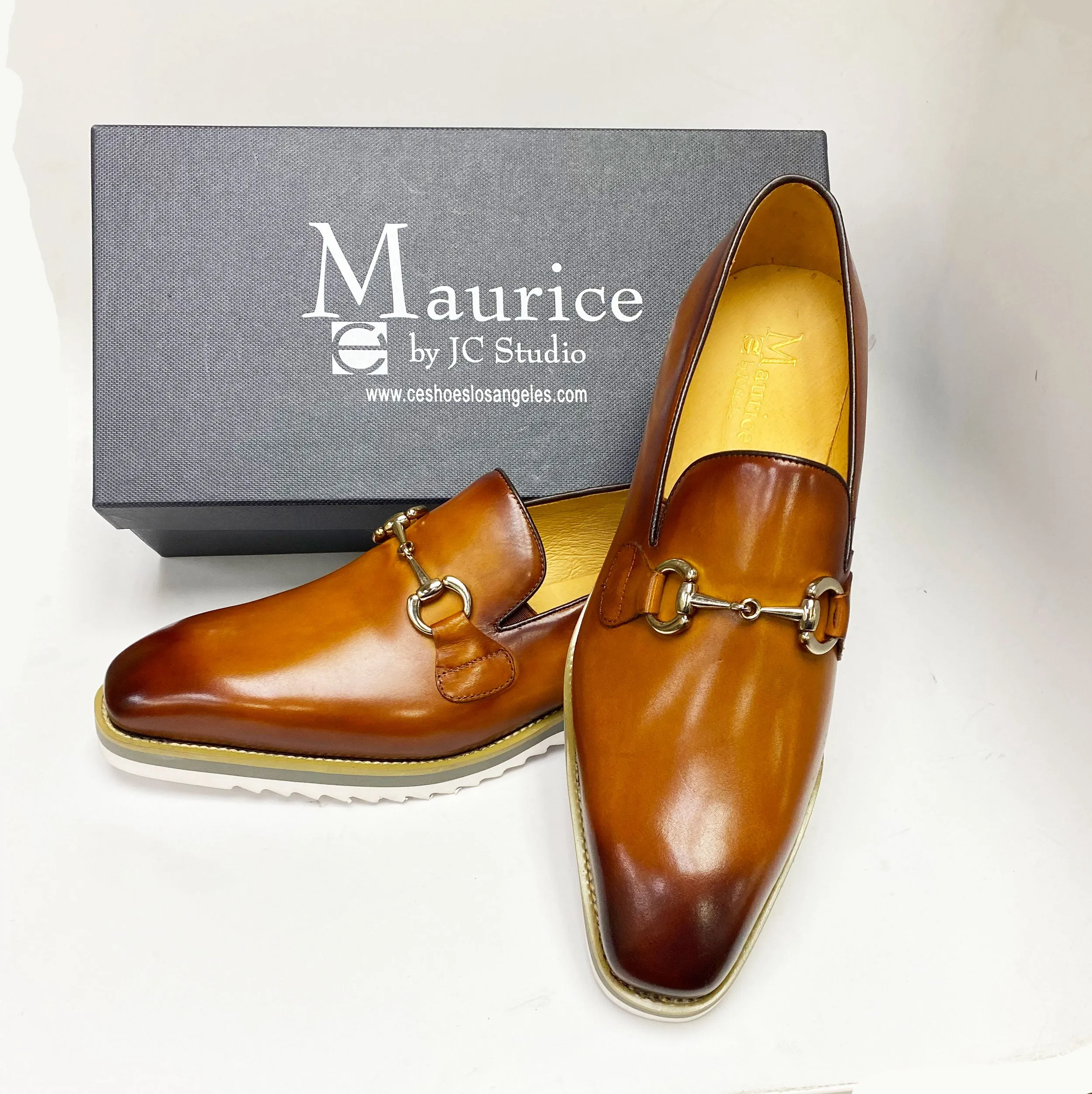 Kalbleder Slip-On Horsebit Loafer Cognac