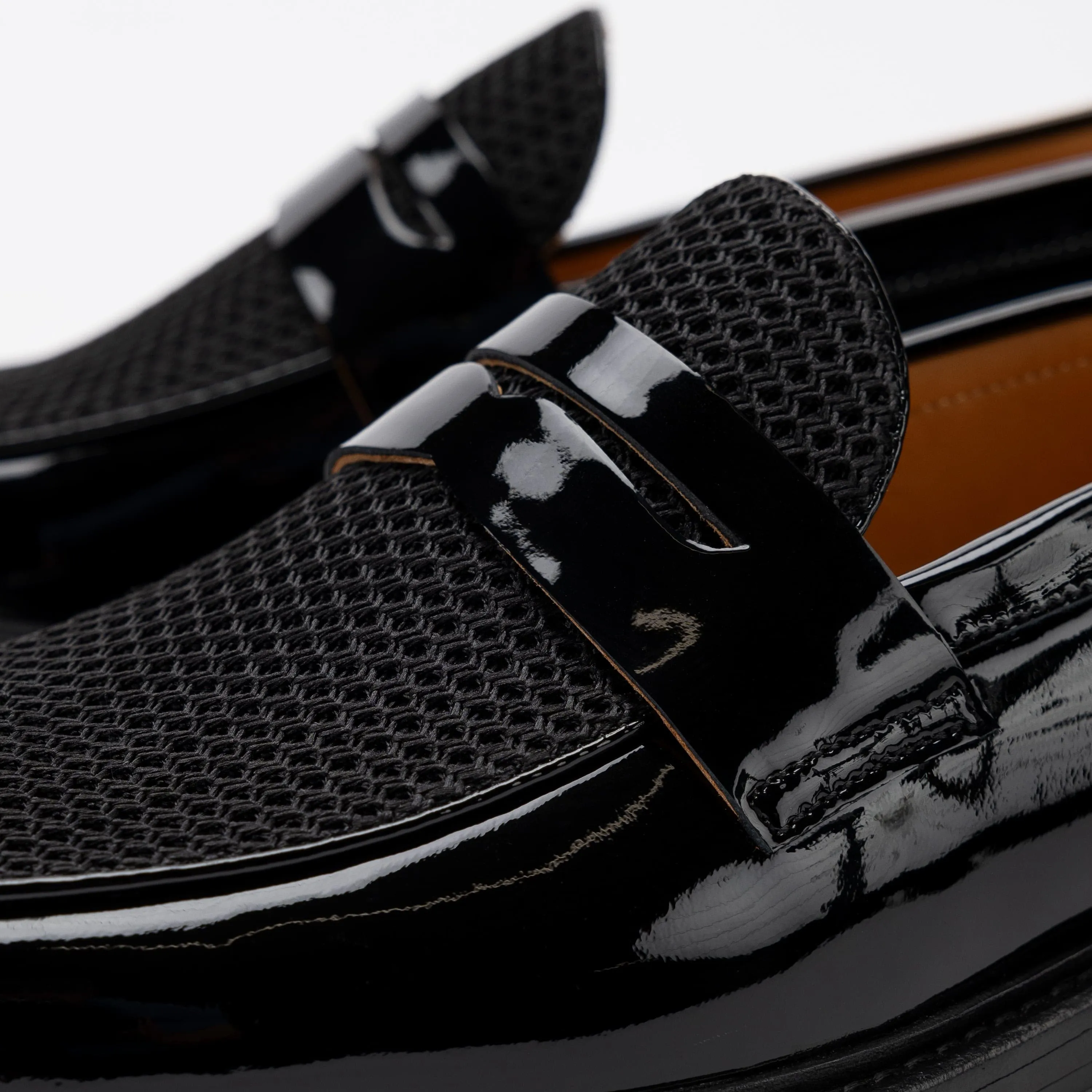Calum Schwarze Leder-Penny-Loafer