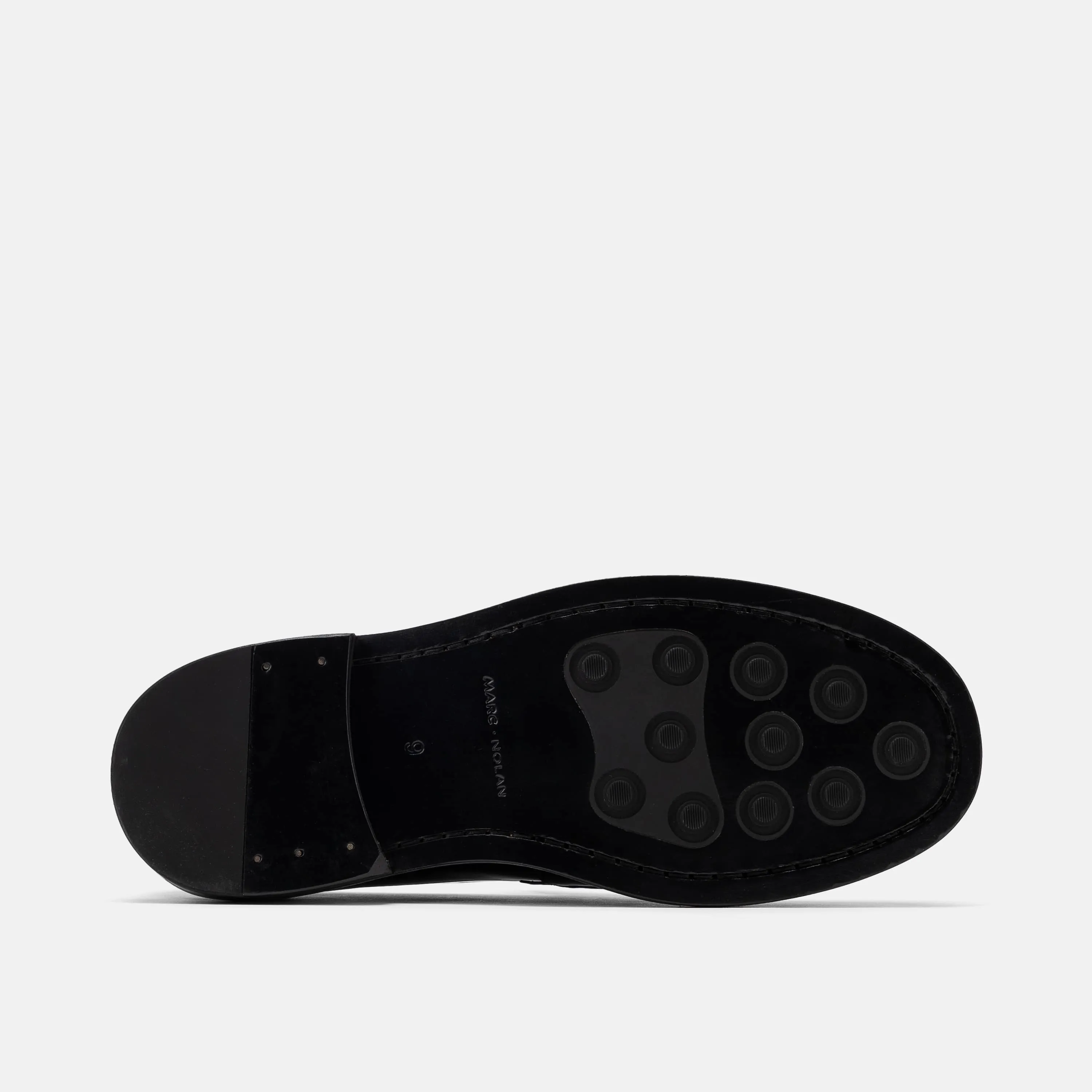 Calum Schwarze Leder-Penny-Loafer