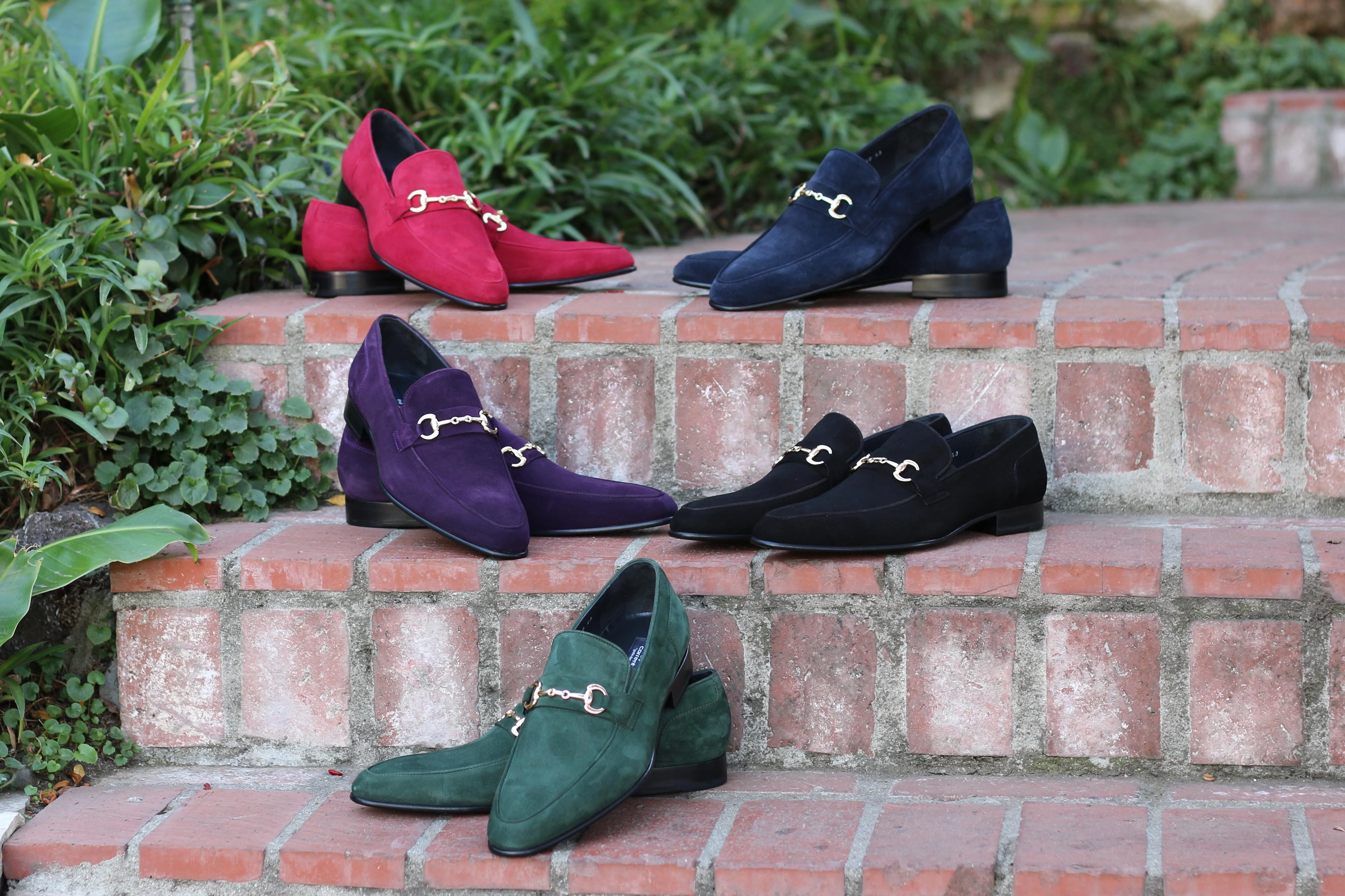 Corrente Wildleder Schlupf-Loafer in Rosa