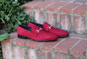 Corrente Wildleder Schlupf-Loafer in Rosa