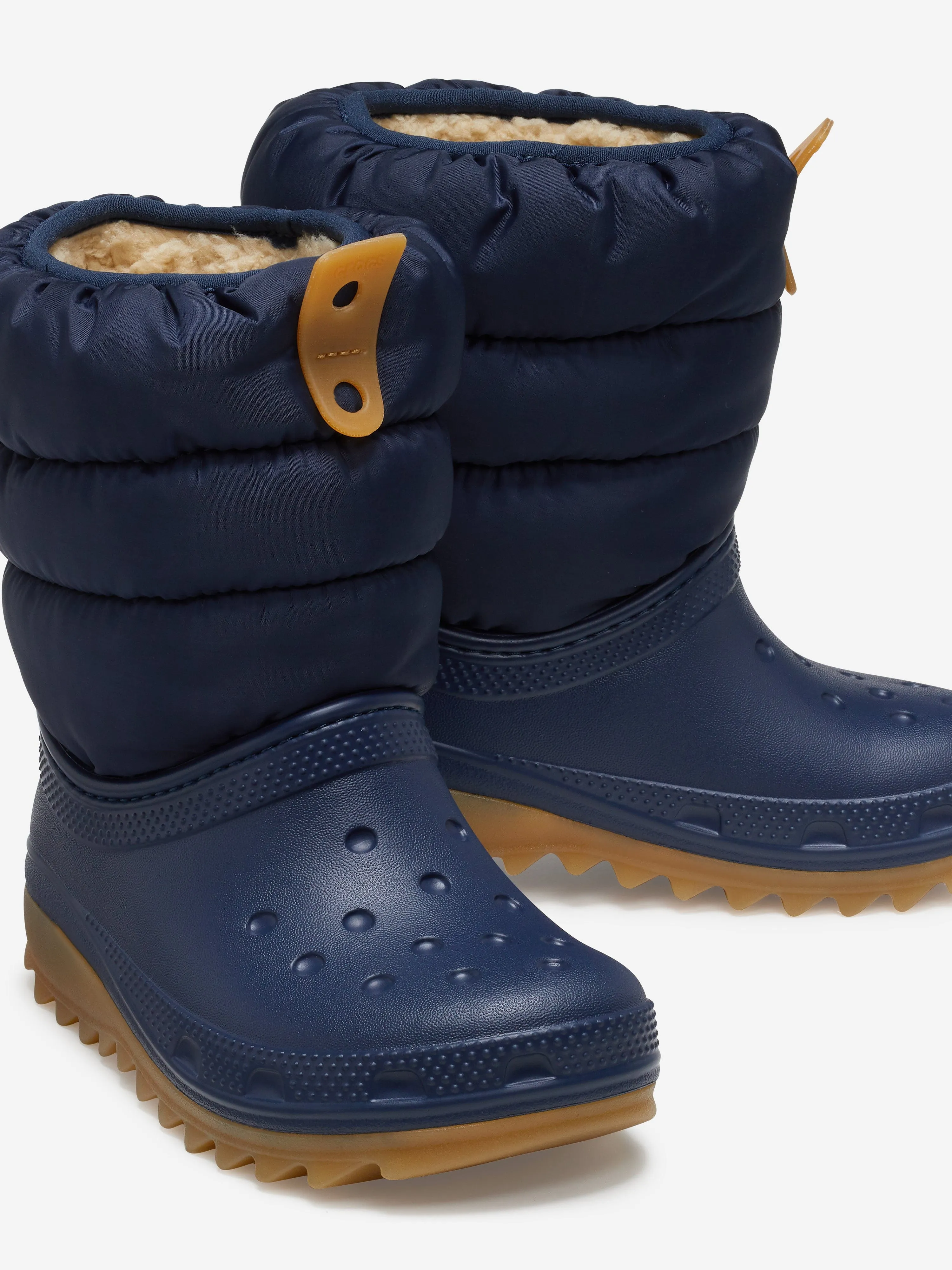 Crocs Kids Classic Neo Puff Stiefel in Marineblau