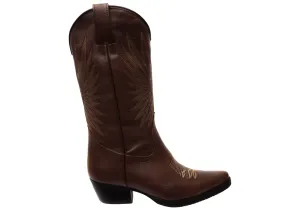 D Milton Eliza Damen Bequeme Leder Western Cowboy Stiefel D Milton Schuhe