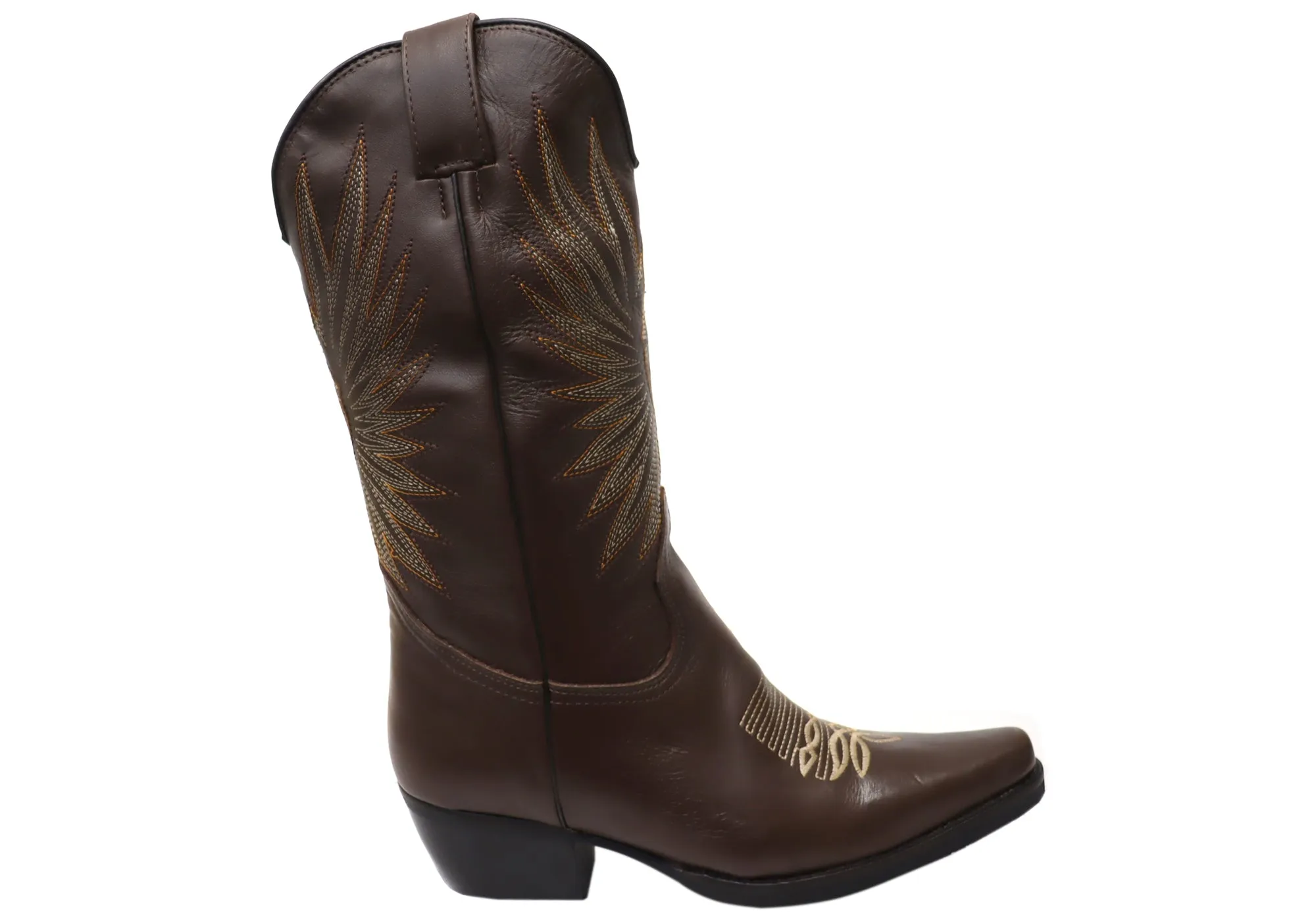 D Milton Eliza Damen Bequeme Leder Western Cowboy Stiefel D Milton Schuhe