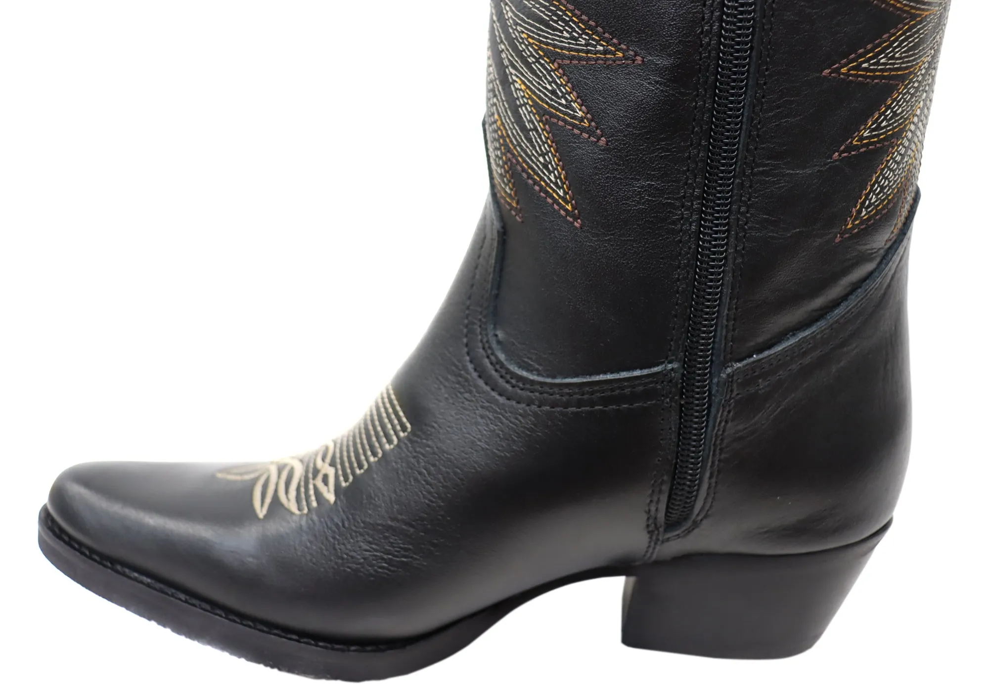 D Milton Eliza Damen Bequeme Leder Western Cowboy Stiefel D Milton Schuhe
