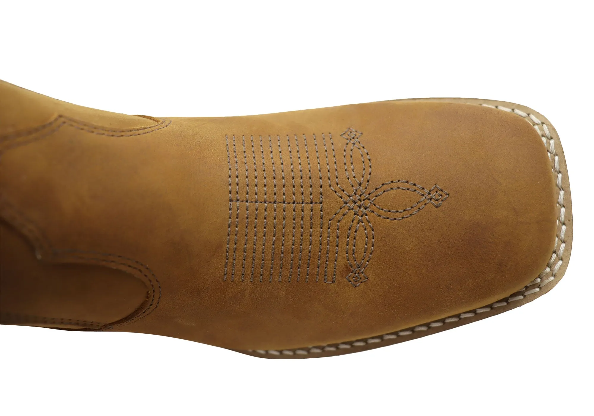 D Milton Orleans Herren Bequeme Leder Western Cowboy Chelsea Stiefel D Milton Schuhe