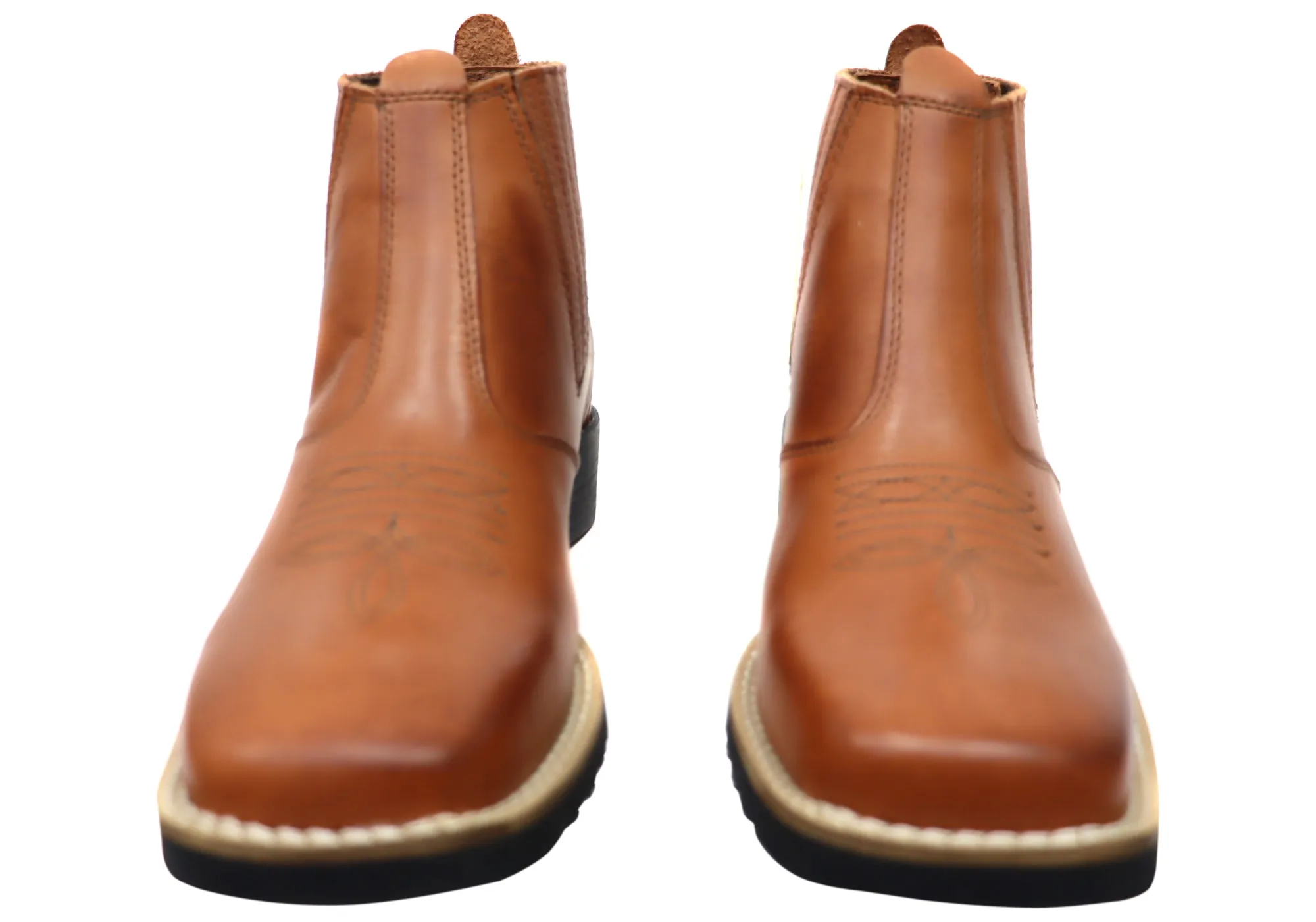 D Milton Orleans Herren Bequeme Leder Western Cowboy Chelsea Stiefel D Milton Schuhe