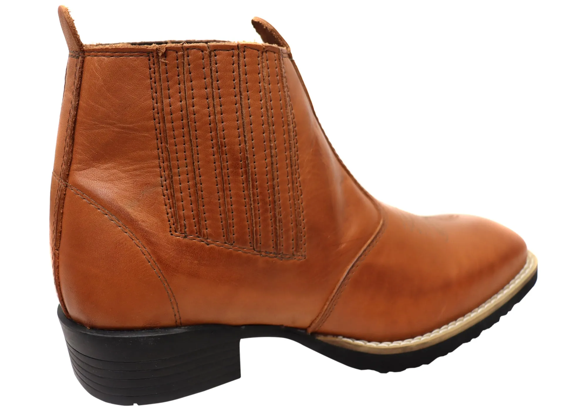 D Milton Orleans Herren Bequeme Leder Western Cowboy Chelsea Stiefel D Milton Schuhe