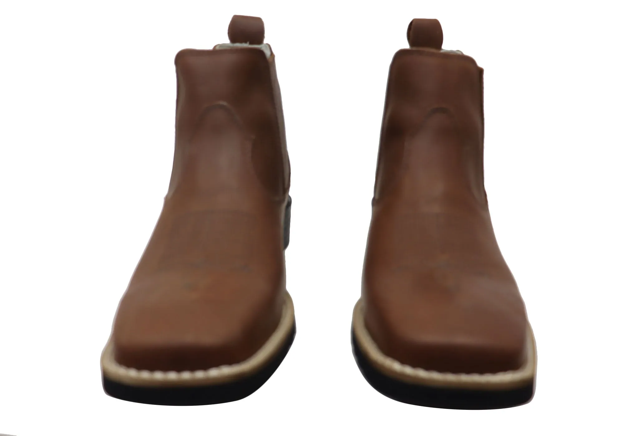 D Milton Orleans Herren Bequeme Leder Western Cowboy Chelsea Stiefel D Milton Schuhe