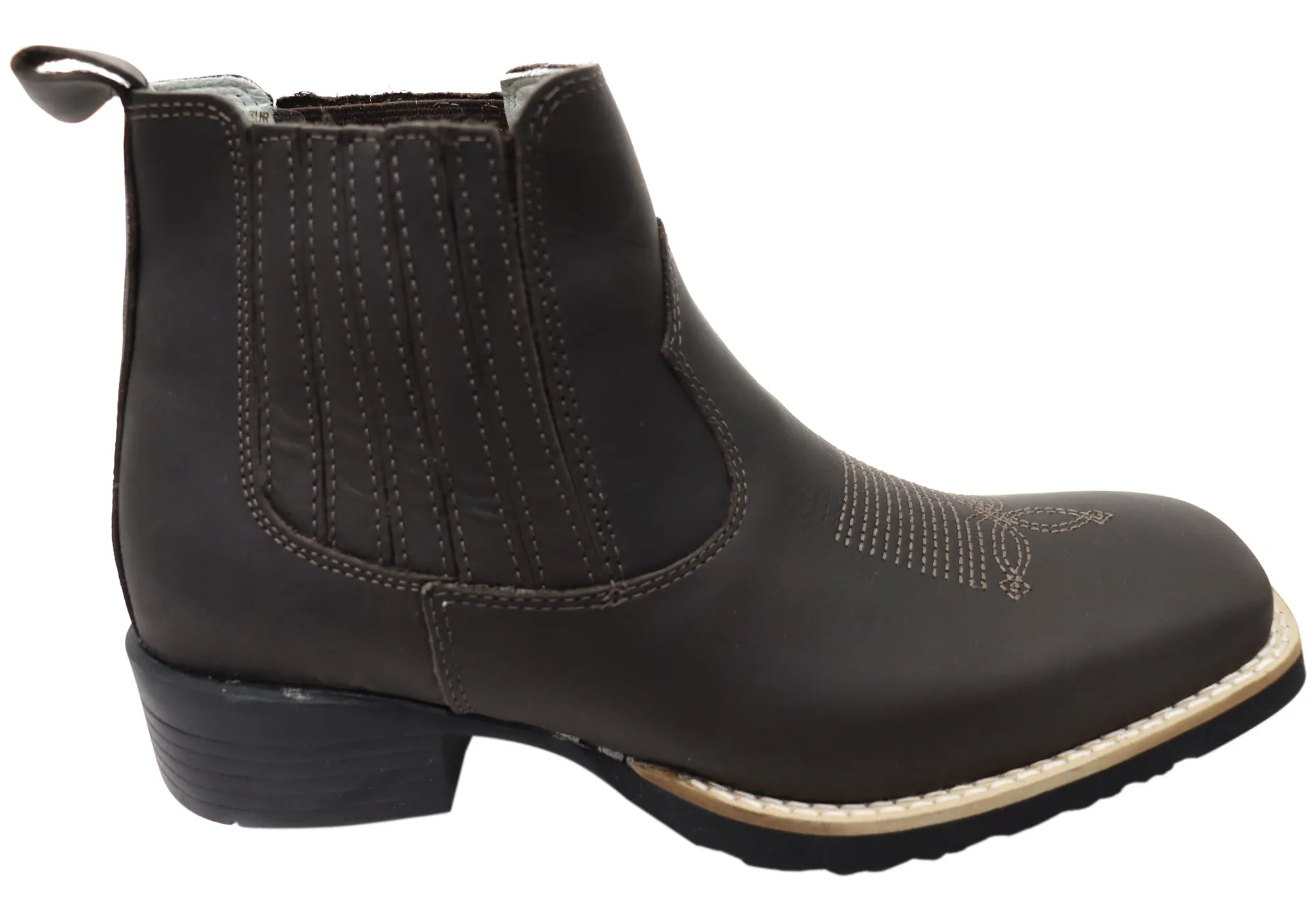 D Milton Orleans Herren Bequeme Leder Western Cowboy Chelsea Stiefel D Milton Schuhe