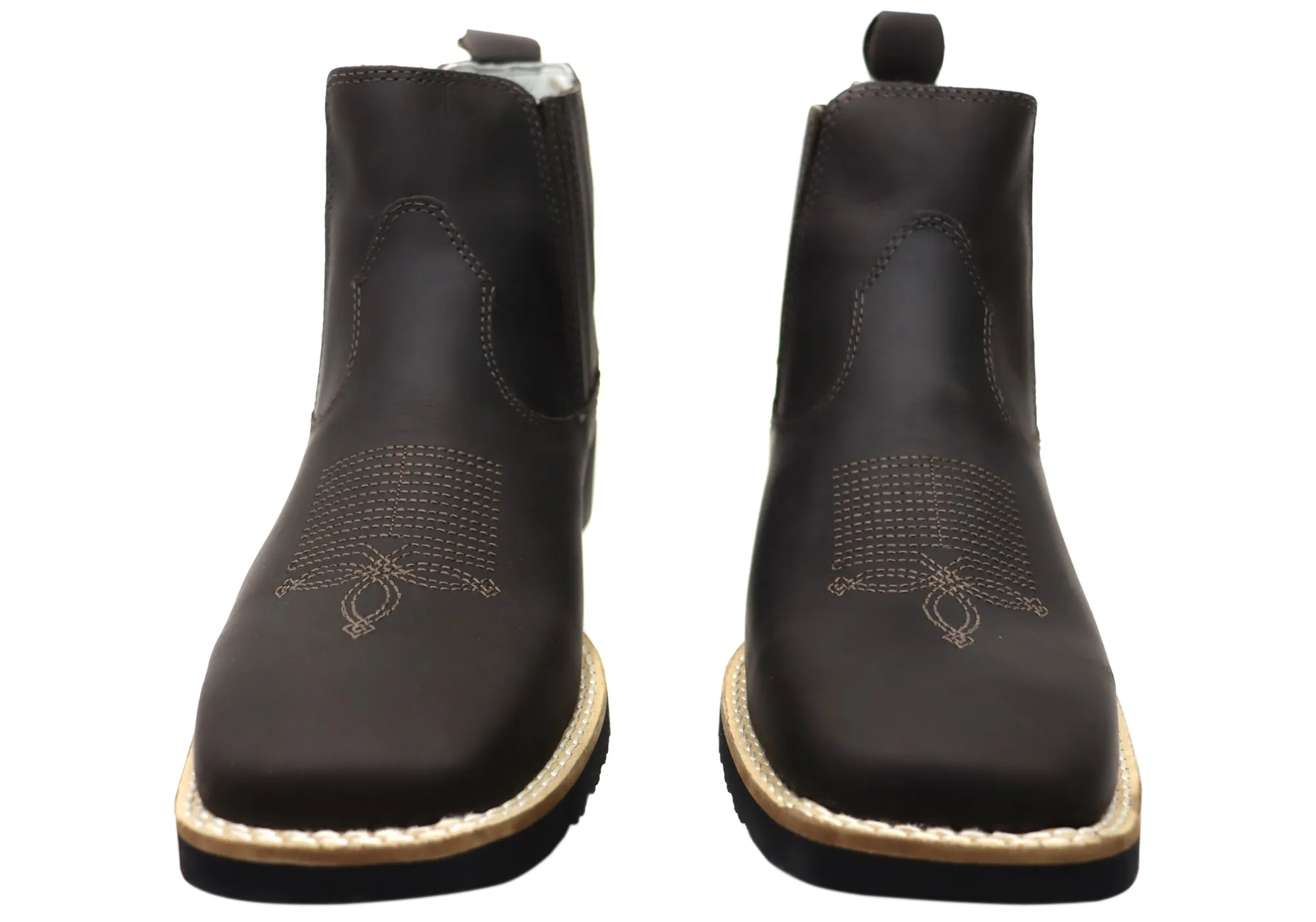 D Milton Orleans Herren Bequeme Leder Western Cowboy Chelsea Stiefel D Milton Schuhe