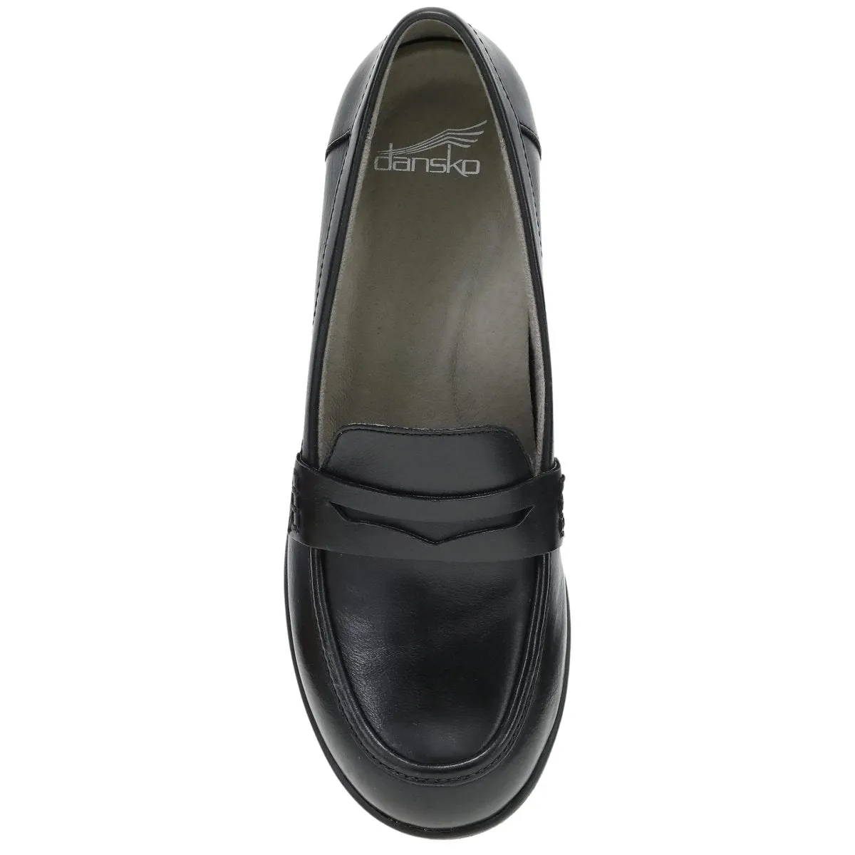 Dansko Damen Danica Schwarz Wasserdicht Hochglanz-Loafer