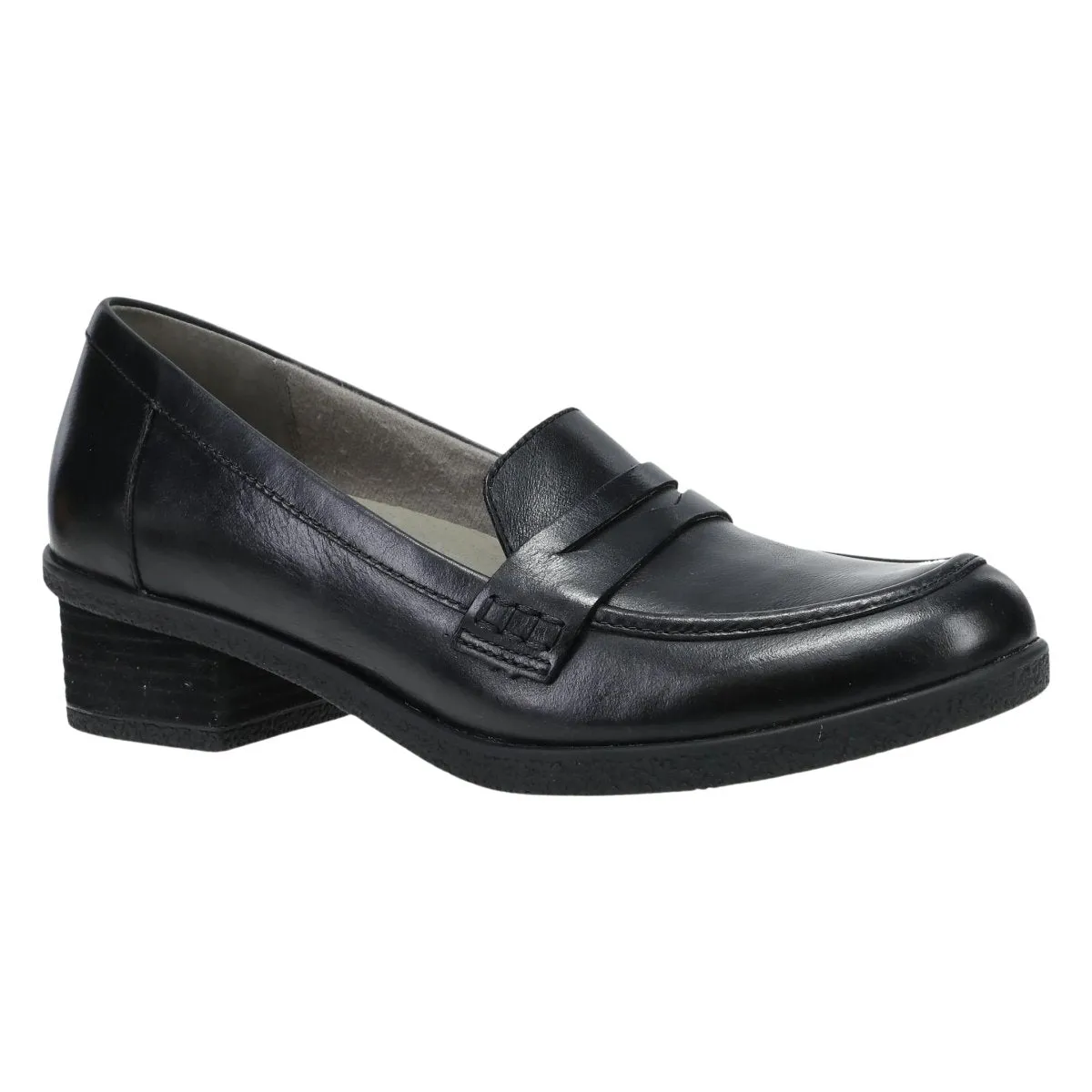 Dansko Damen Danica Schwarz Wasserdicht Hochglanz-Loafer