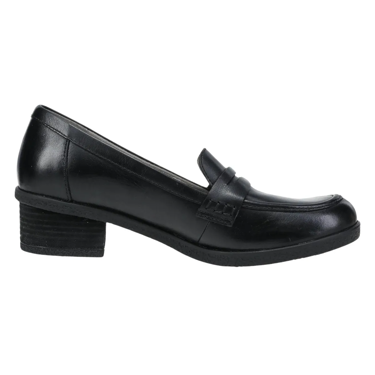 Dansko Damen Danica Schwarz Wasserdicht Hochglanz-Loafer