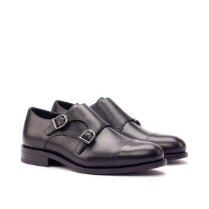 Dapperfam Schuhe DapperFam Monaco in Schwarz Herren Italienisches Leder Doppelmonk