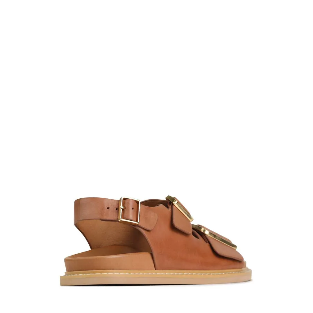 DEANA LEDER SANDALEN MIT DREIFACHER SCHNALLE