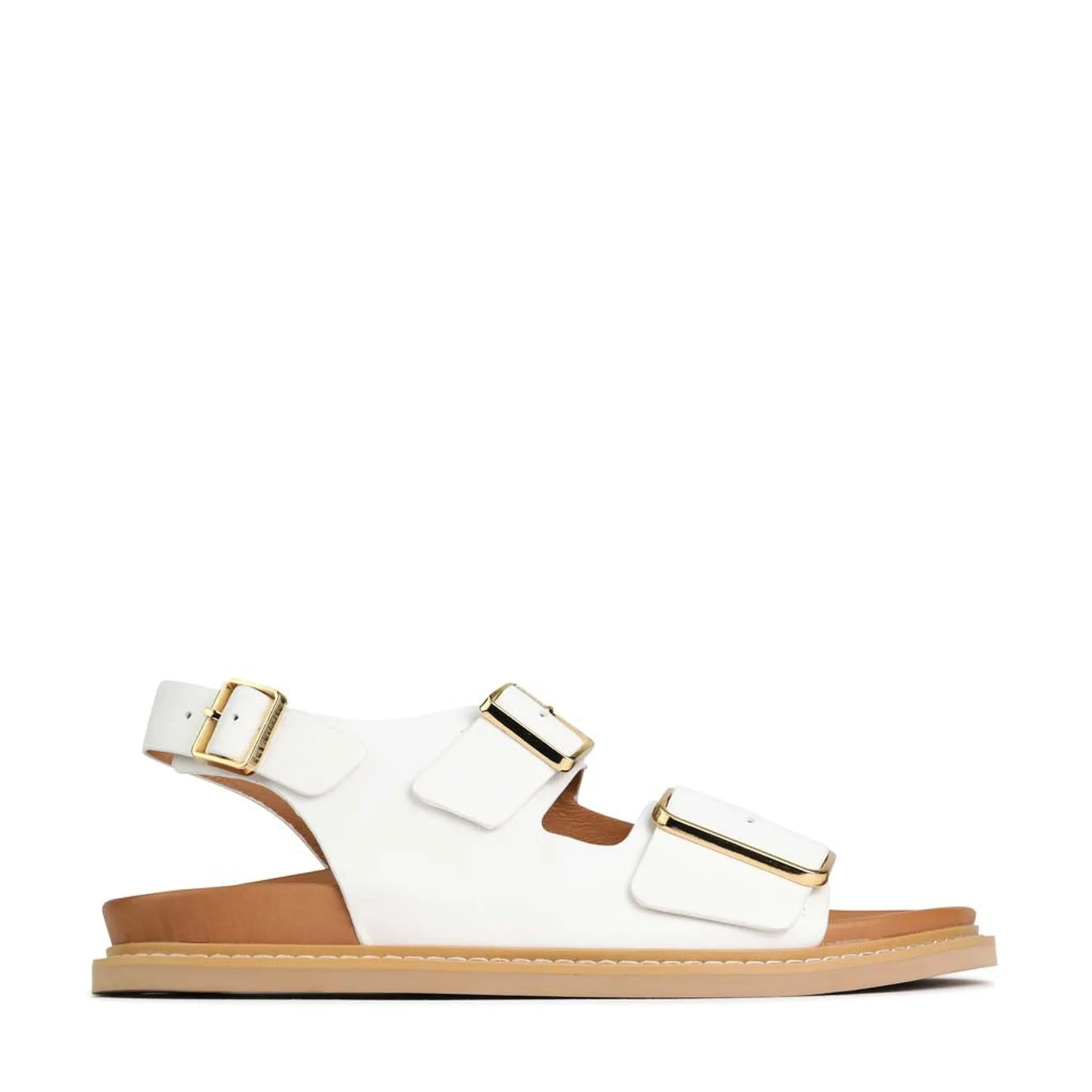DEANA LEDER SANDALEN MIT DREIFACHER SCHNALLE