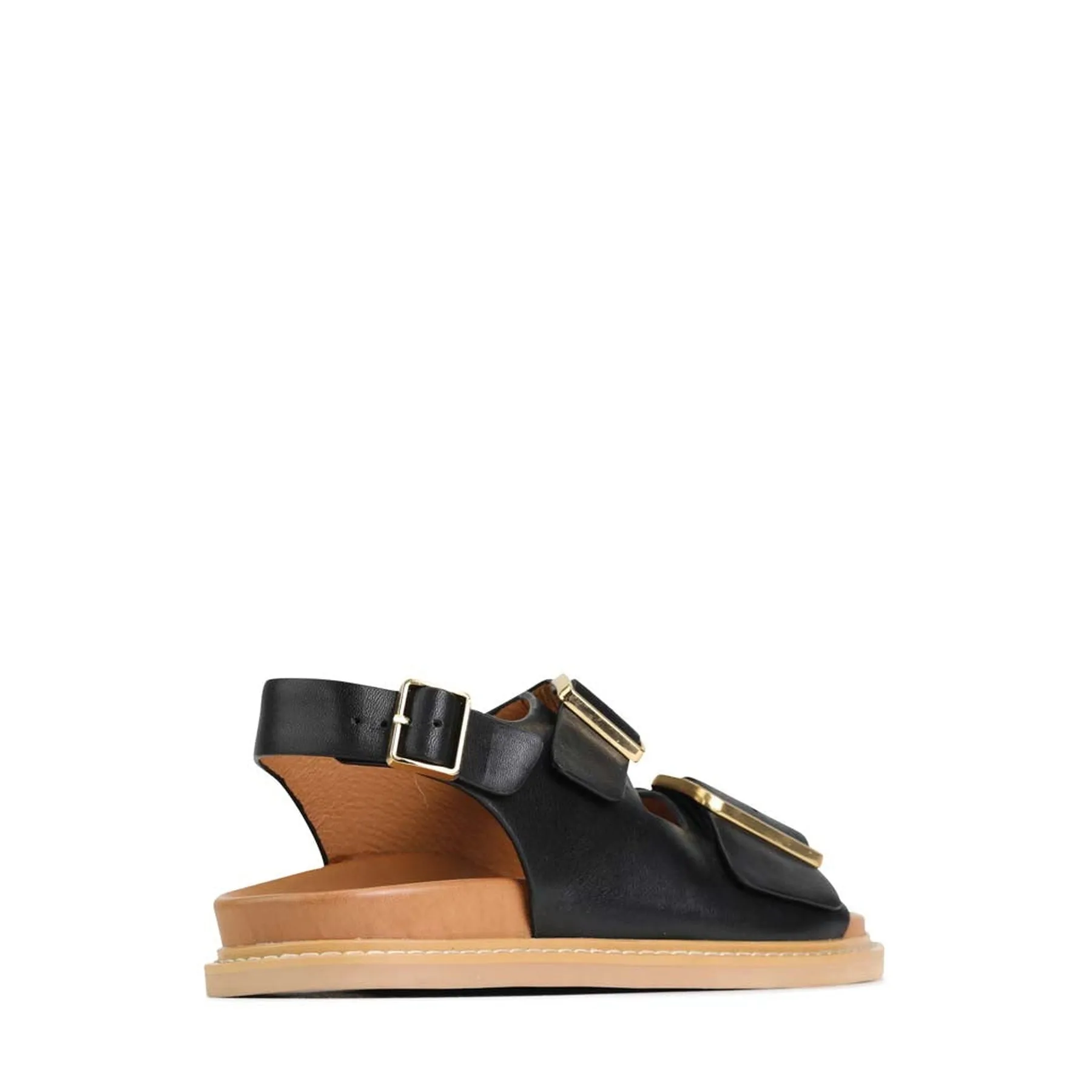 DEANA LEDER SANDALEN MIT DREIFACHER SCHNALLE