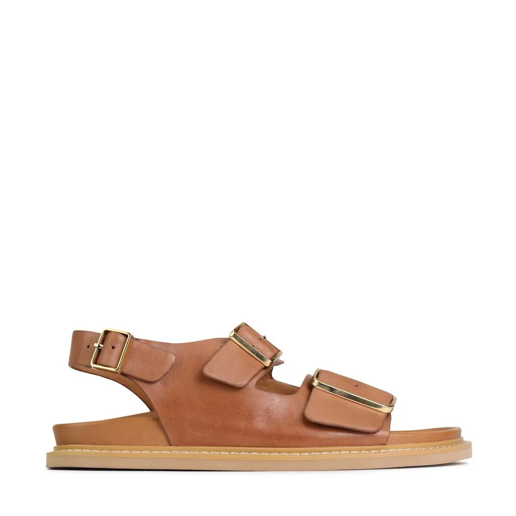 DEANA LEDER SANDALEN MIT DREIFACHER SCHNALLE