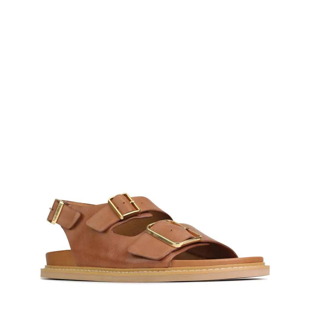 DEANA LEDER SANDALEN MIT DREIFACHER SCHNALLE