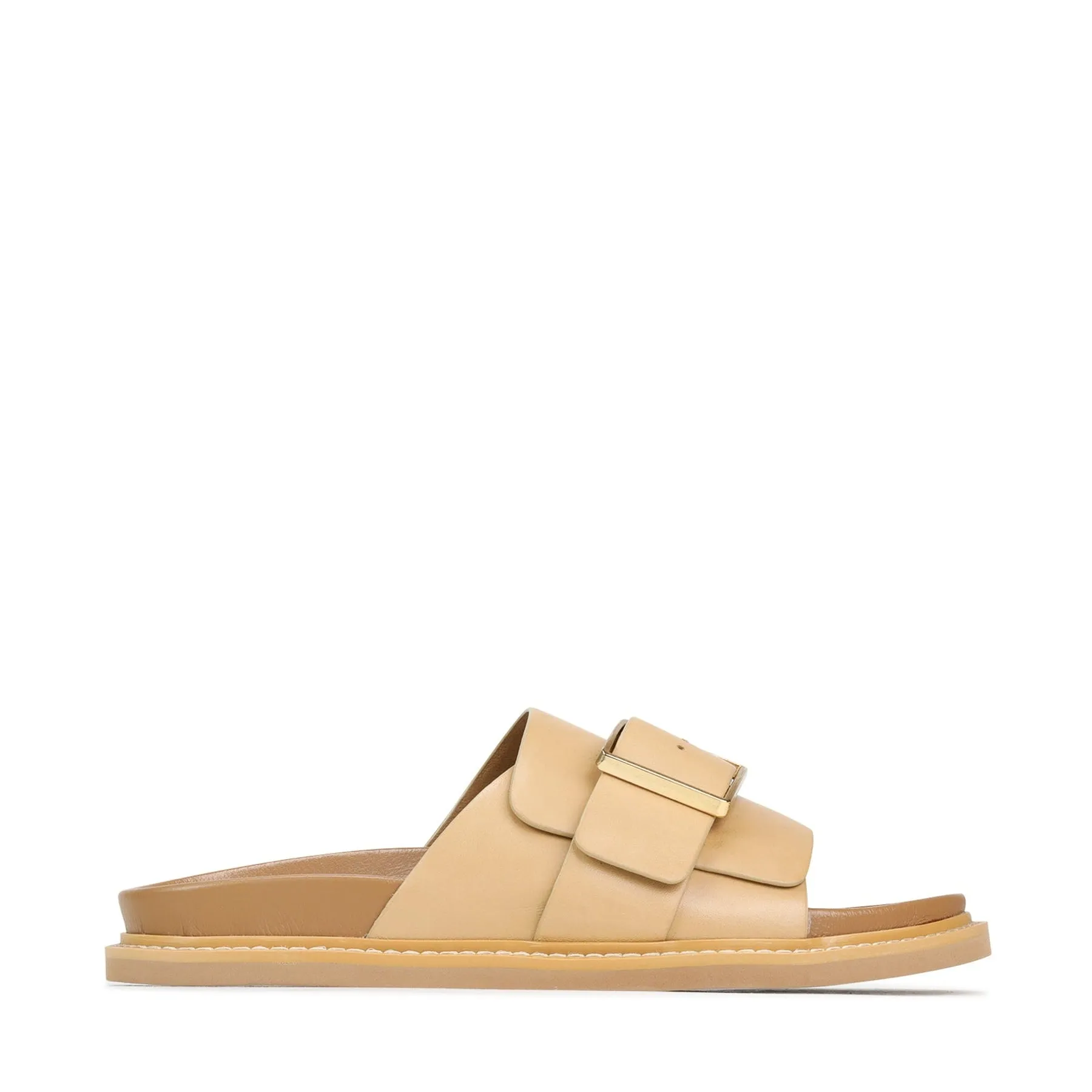 DEDE LEDER-SLIDESANDALEN