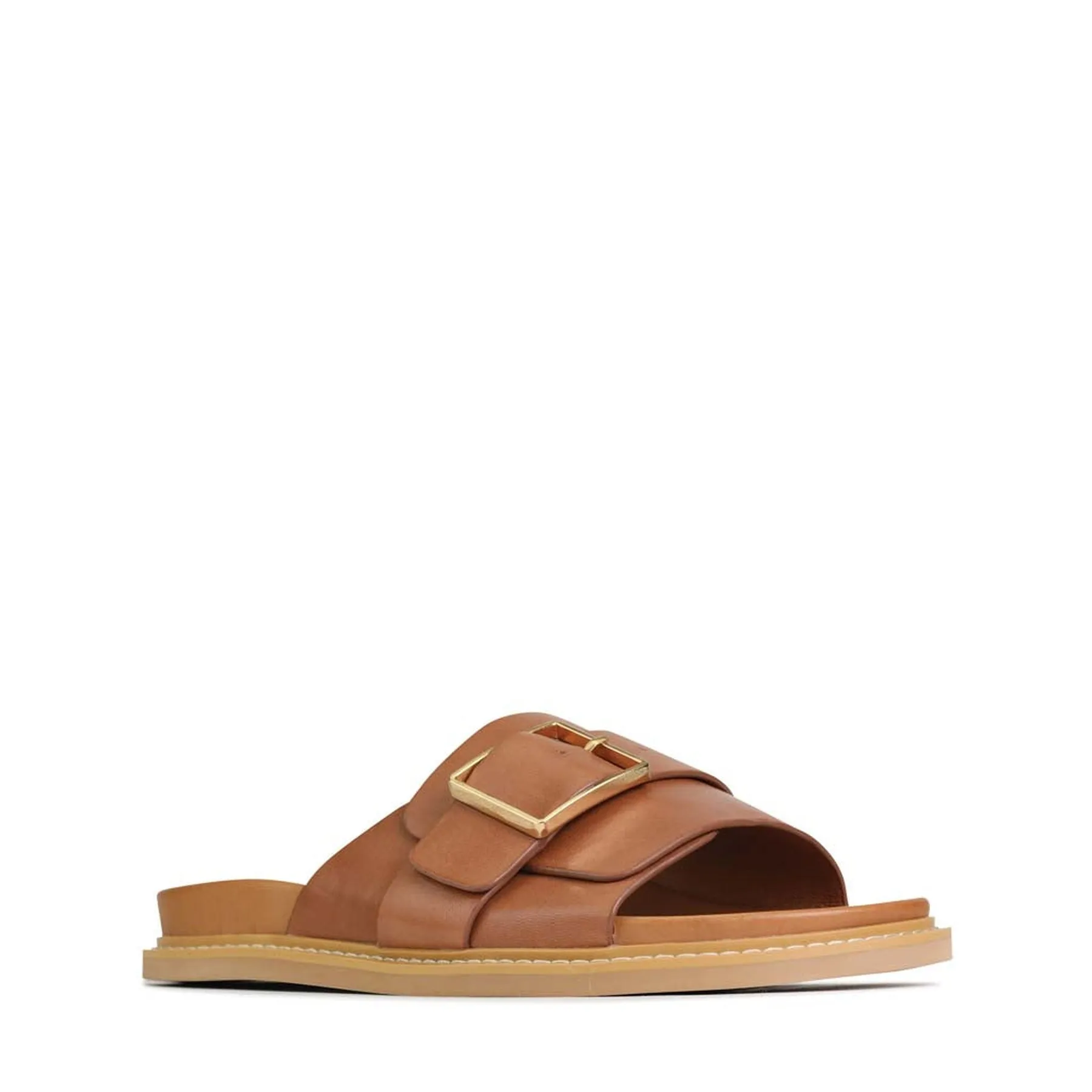 DEDE LEDER-SLIDESANDALEN