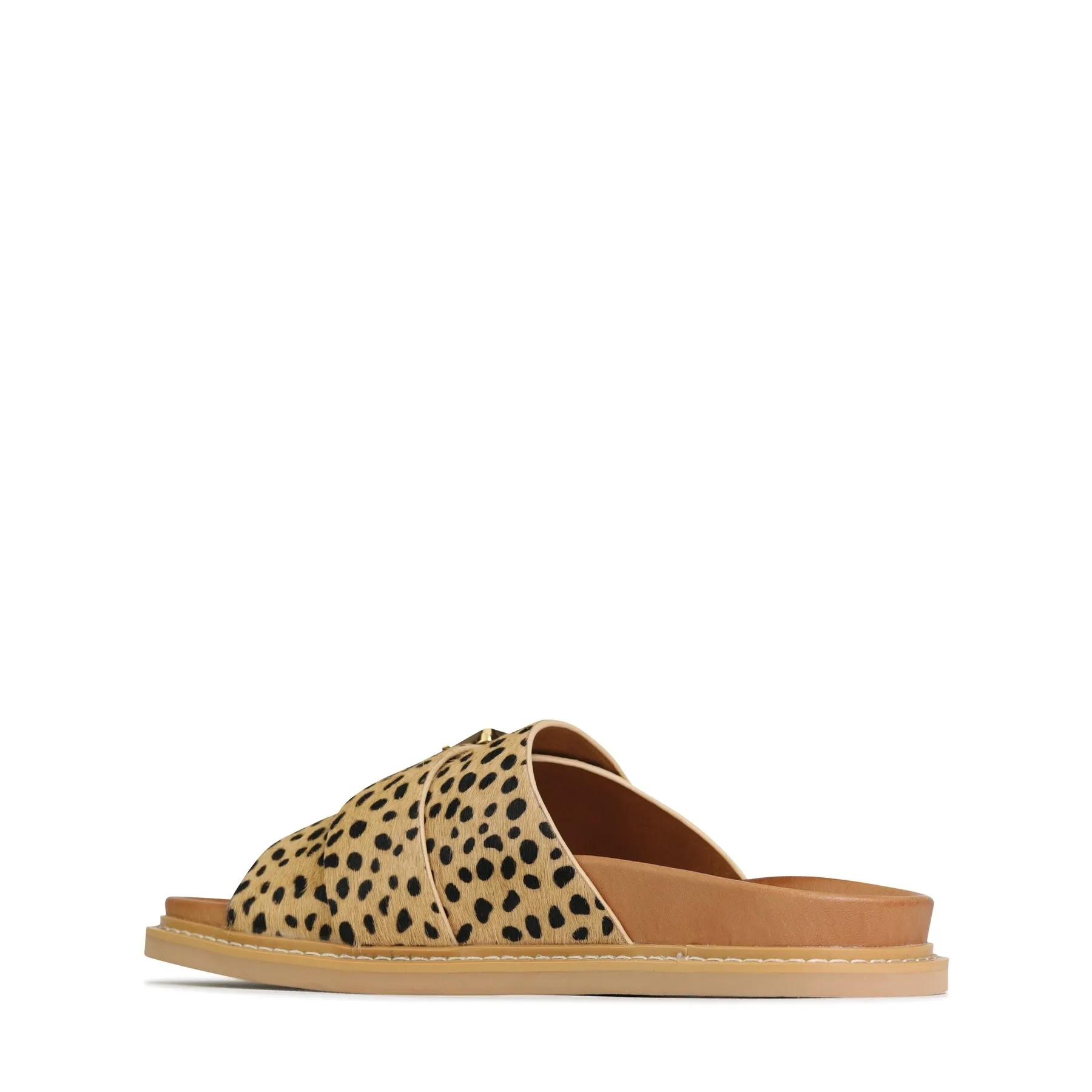 DEDE LEDER-SLIDESANDALEN