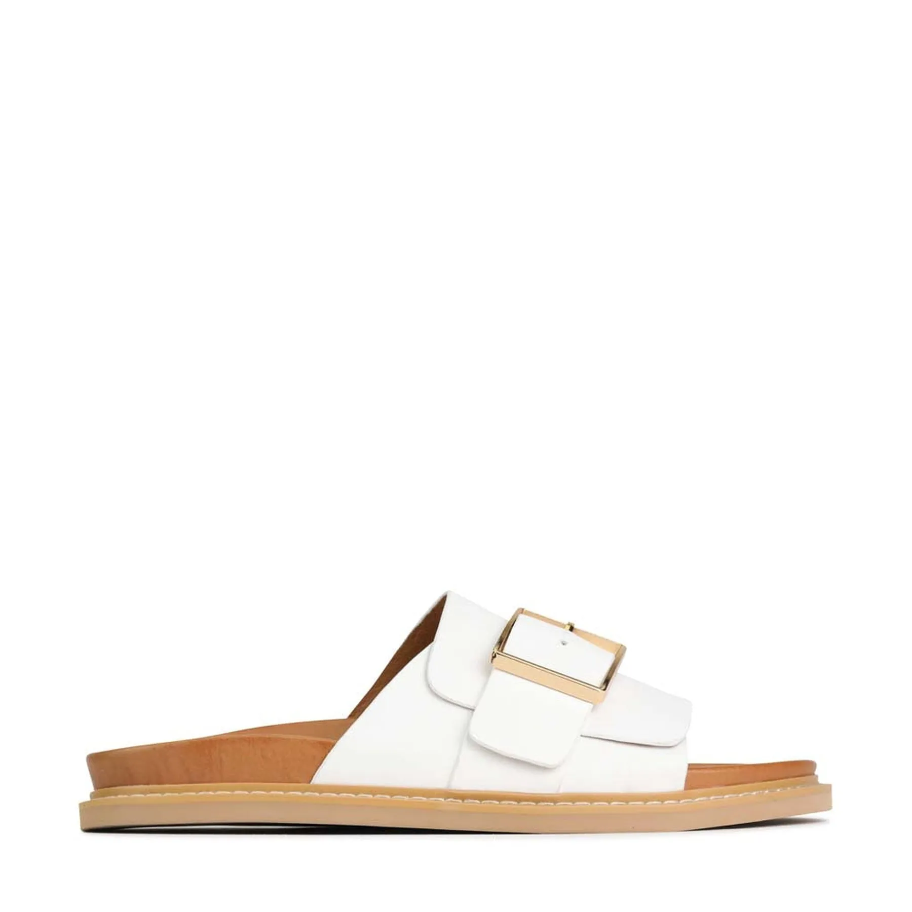DEDE LEDER-SLIDESANDALEN