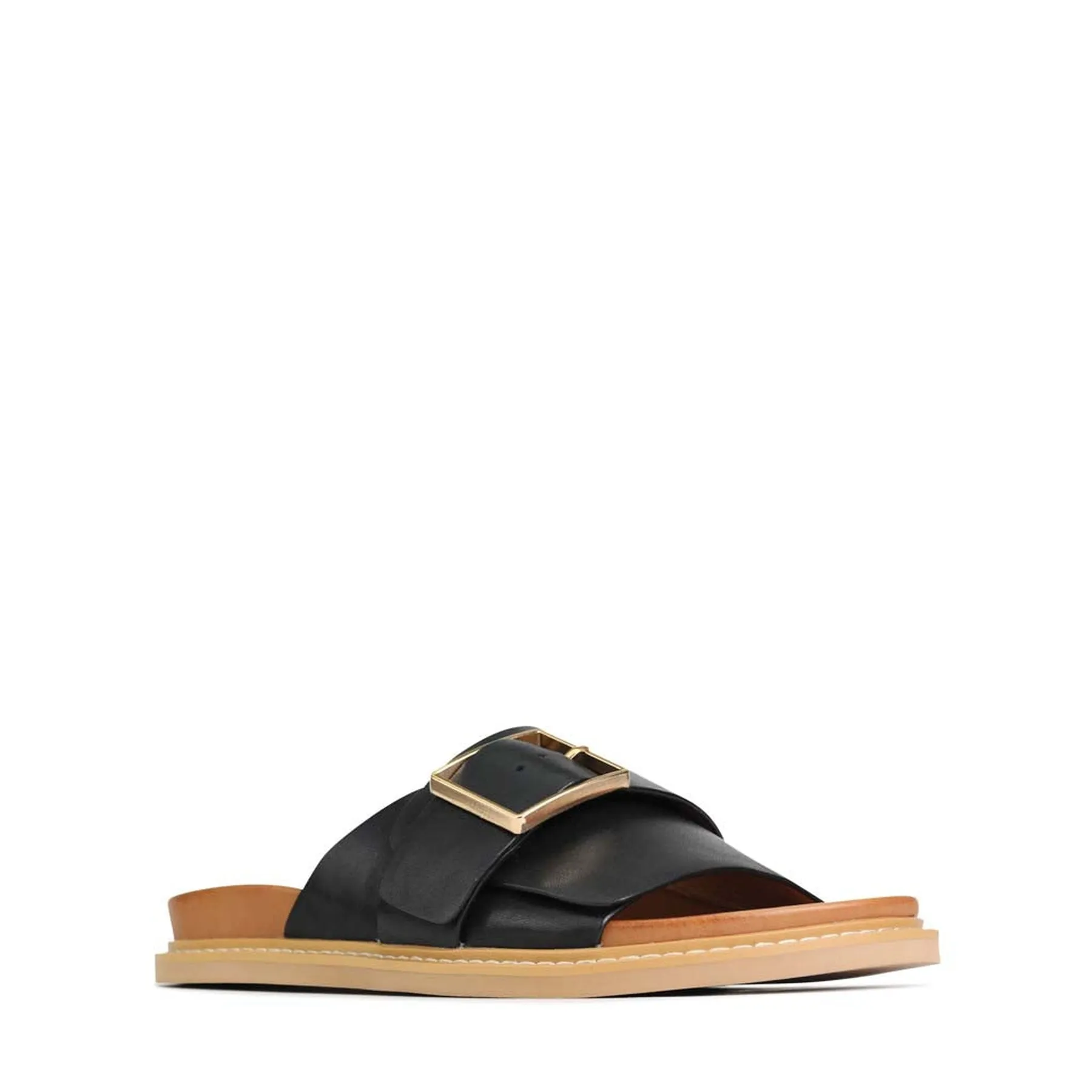 DEDE LEDER-SLIDESANDALEN