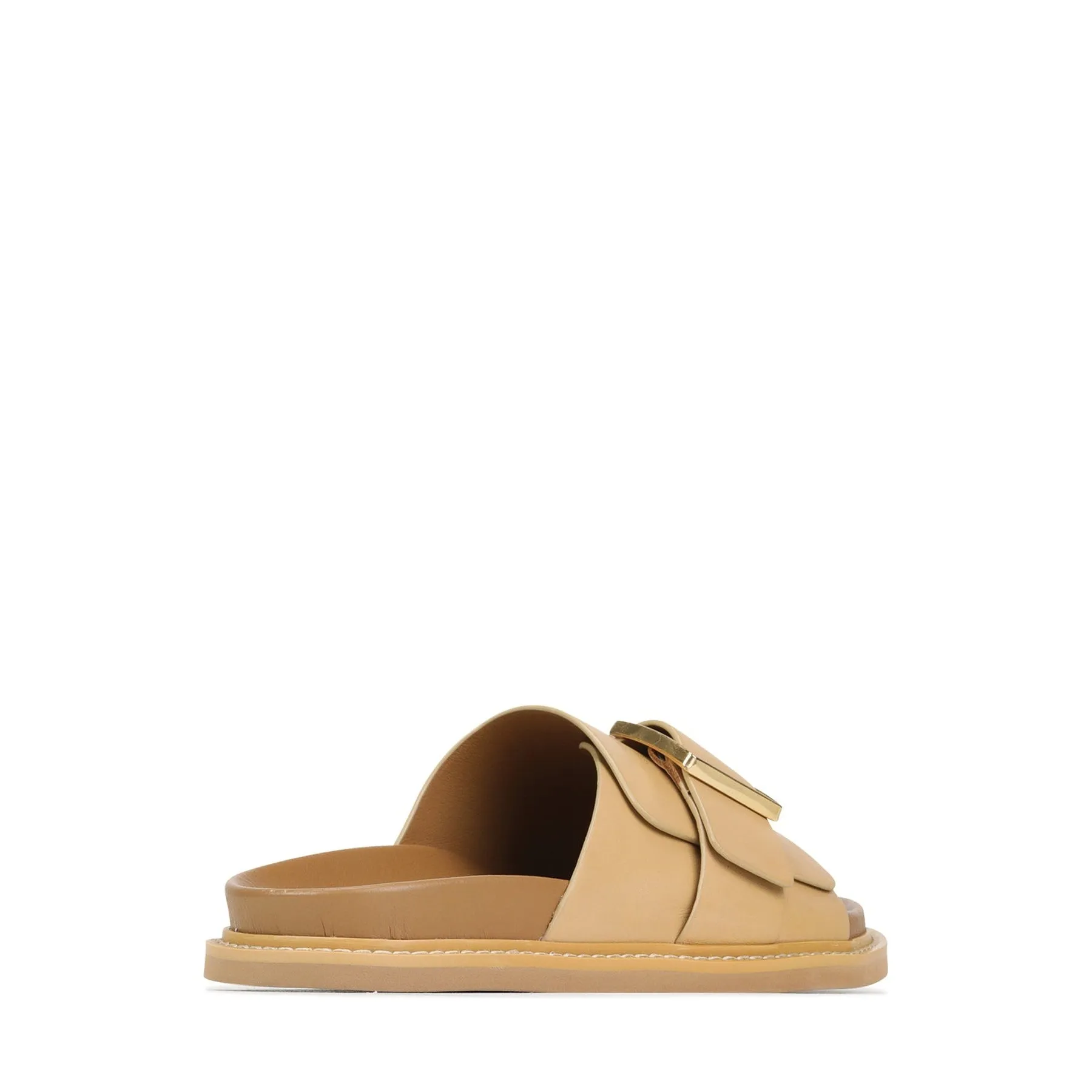 DEDE LEDER-SLIDESANDALEN
