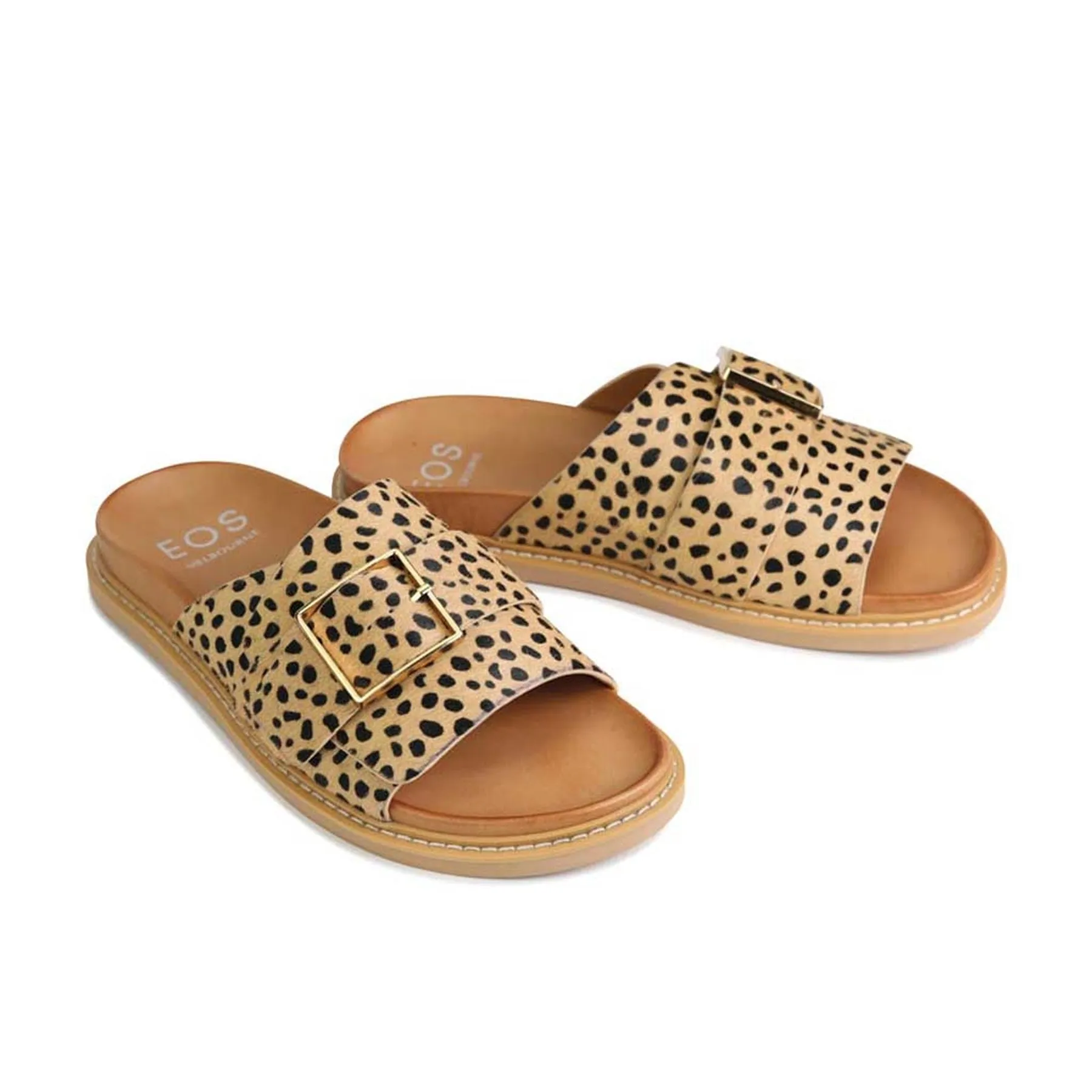 DEDE LEDER-SLIDESANDALEN