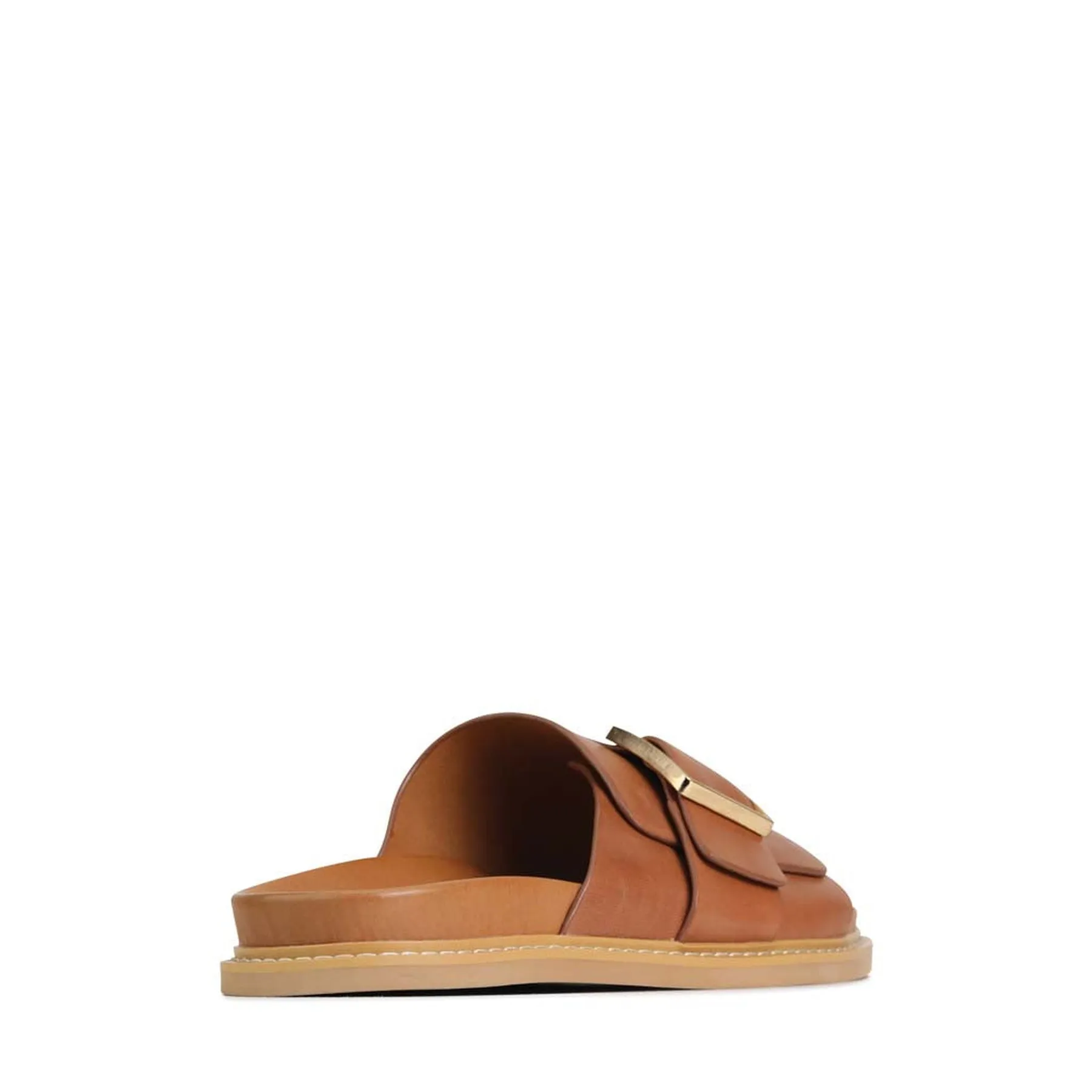 DEDE LEDER-SLIDESANDALEN