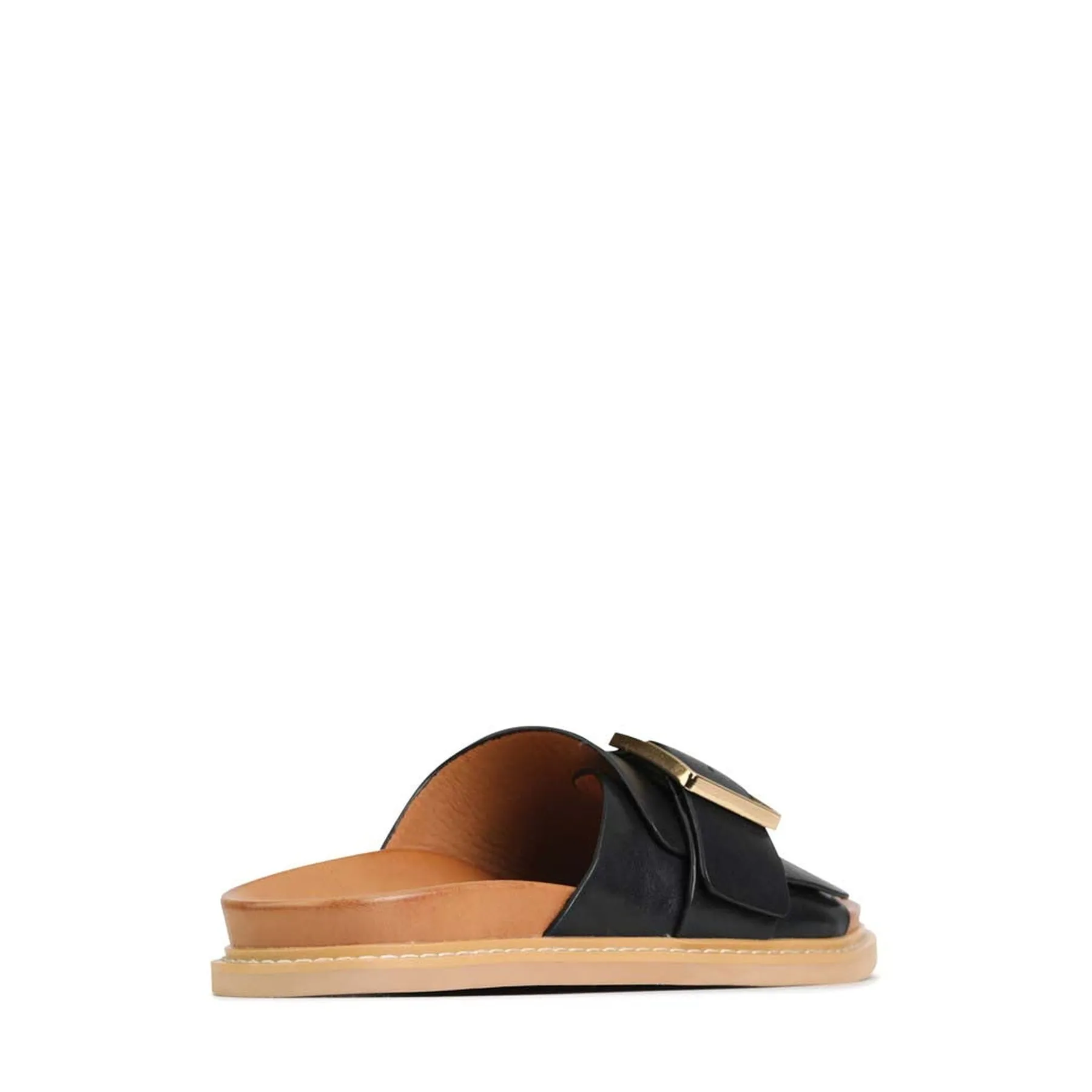 DEDE LEDER-SLIDESANDALEN