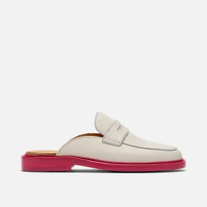Del Mar Loafer Mules in Creme/Rosa