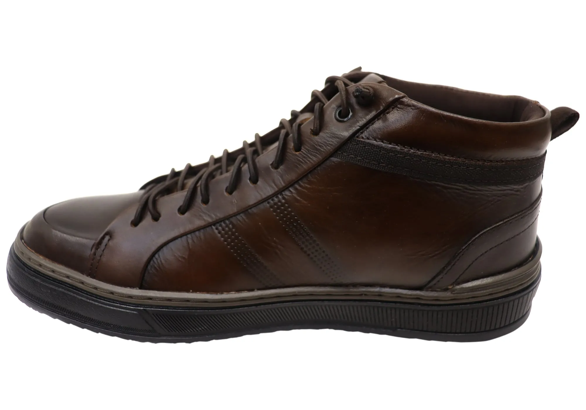 Democrata Venture Herren Brasilianische Bequeme Lederschnürstiefel Democrata Schuhe