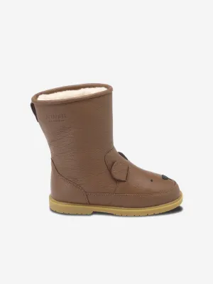 Donsje Kids Wadudu Klassische Bärenstiefel in Braun